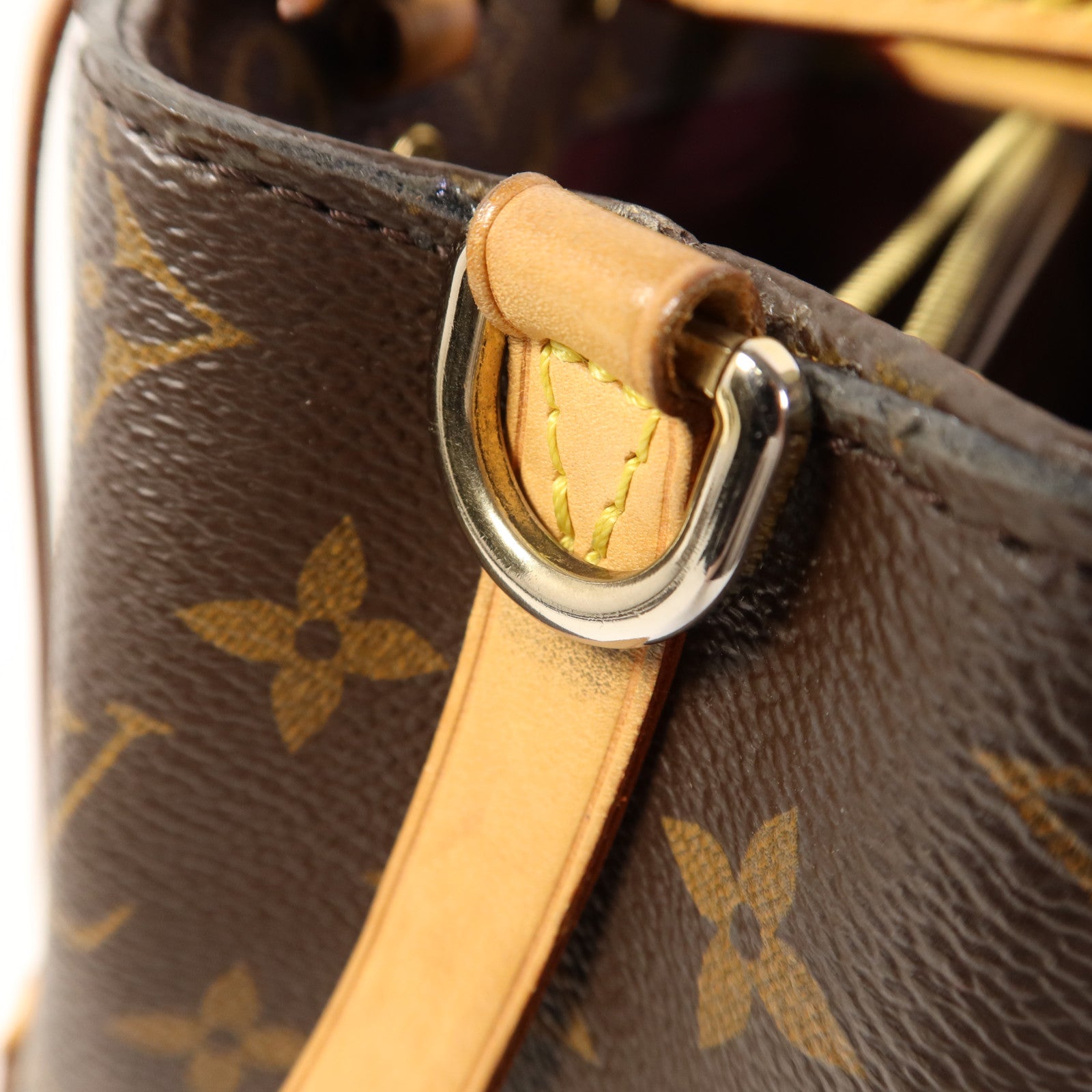 LOUIS VUITTON Monogram Montaigne BB金扣手挽肩背兩用袋棕色