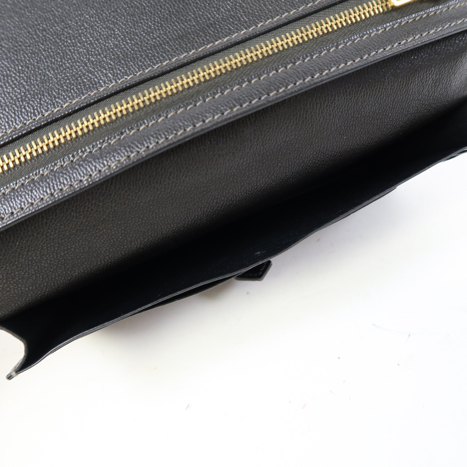 HERMES 鱷魚皮革Bearn Long Wallet金扣長錢包黑色