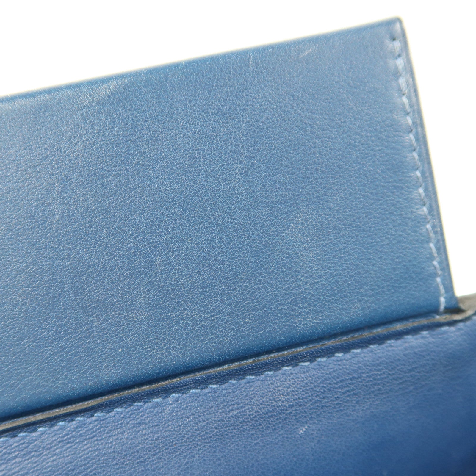 HERMES Clemence皮革24/24 29cm銀扣手挽肩背兩用袋Deep Bleu
