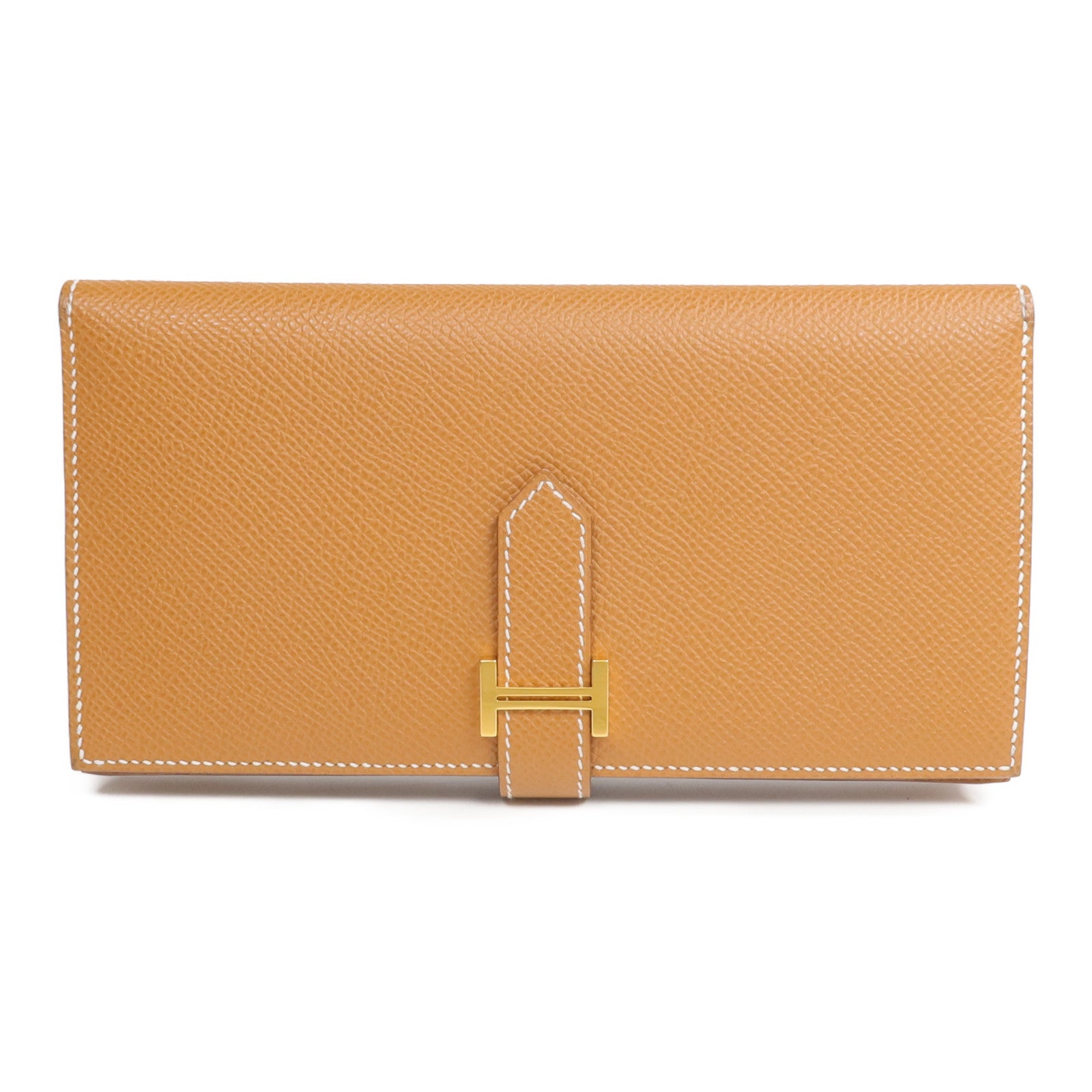 HERMES Epsom皮革Bearn Long Wallet長錢包Gold