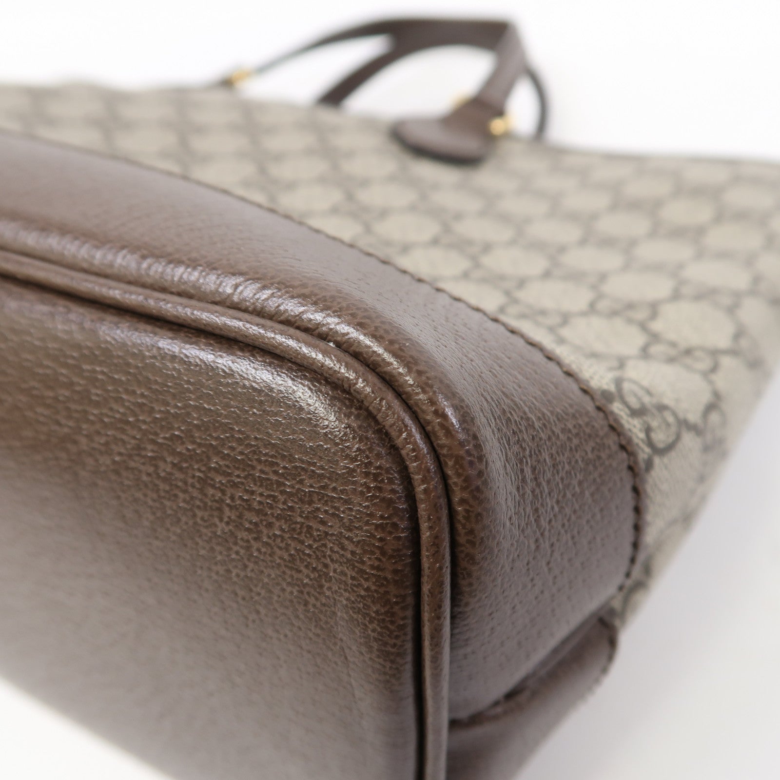 GUCCI 塗層帆布Ophidia GG金扣手挽肩背兩用袋啡色