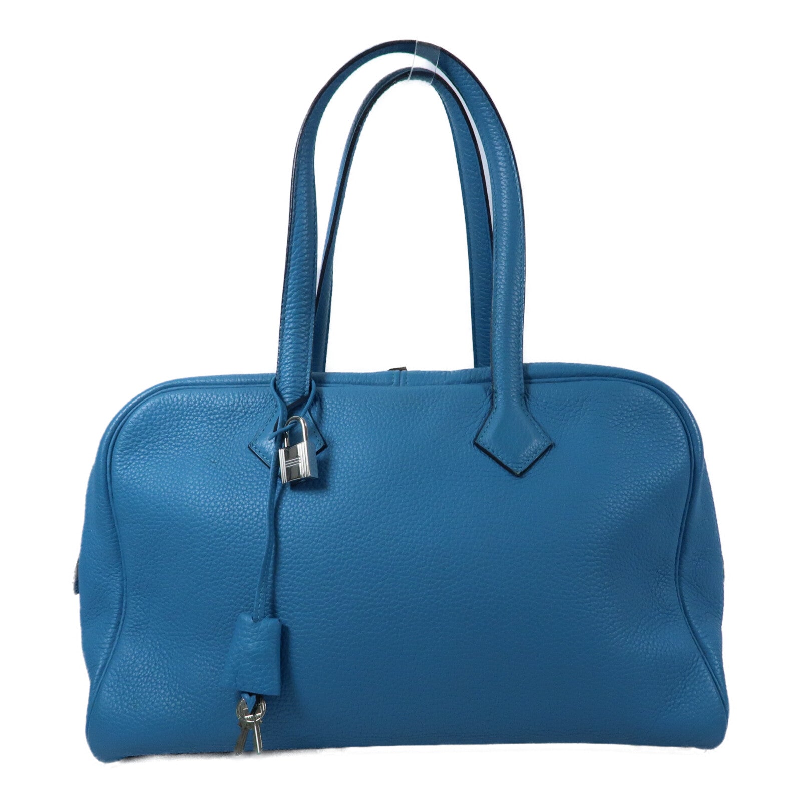 HERMES Clemence皮革Victoria 35銀扣肩背袋
