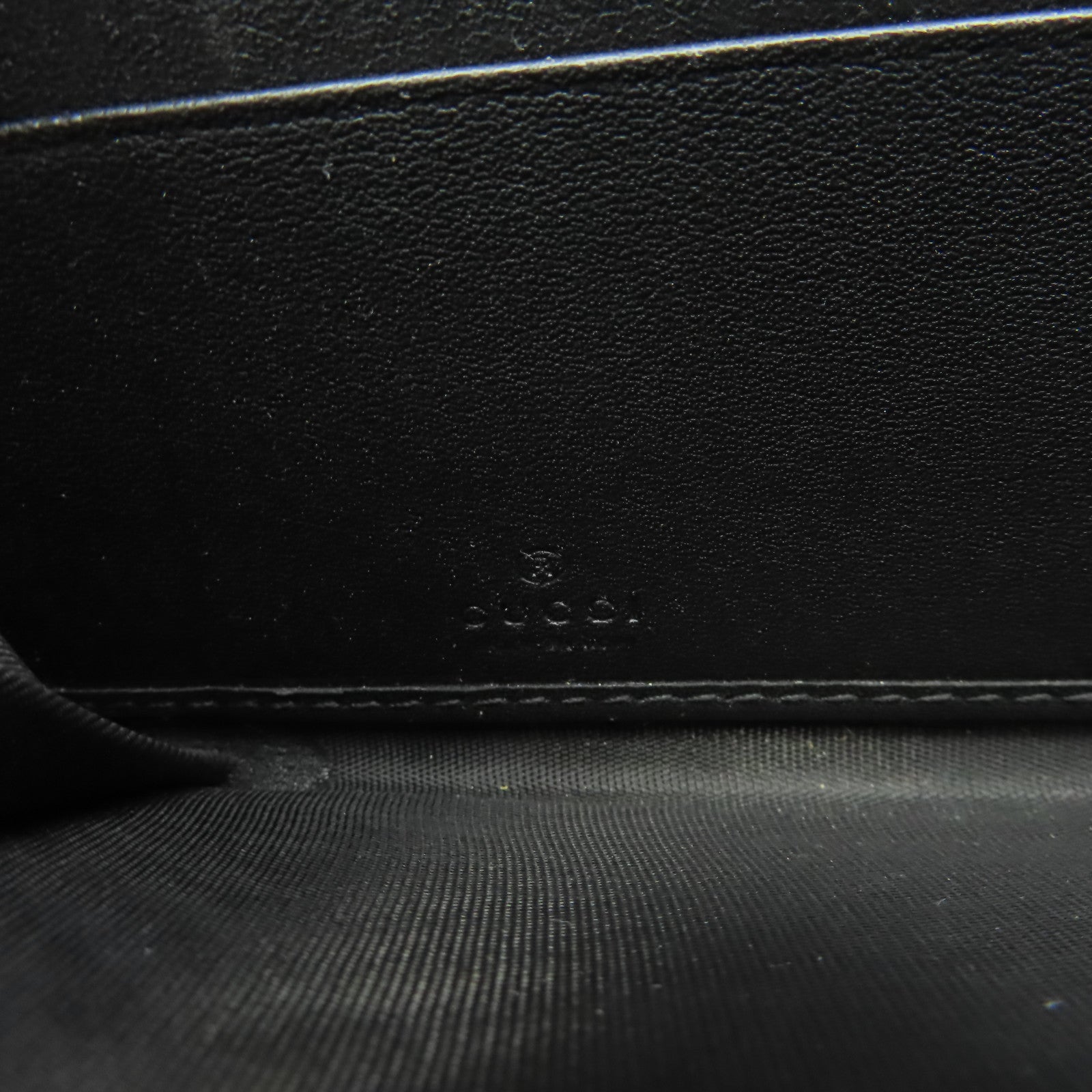 GUCCI 【激減優惠】牛皮皮革Zipper Long Wallet金扣長錢包黑色