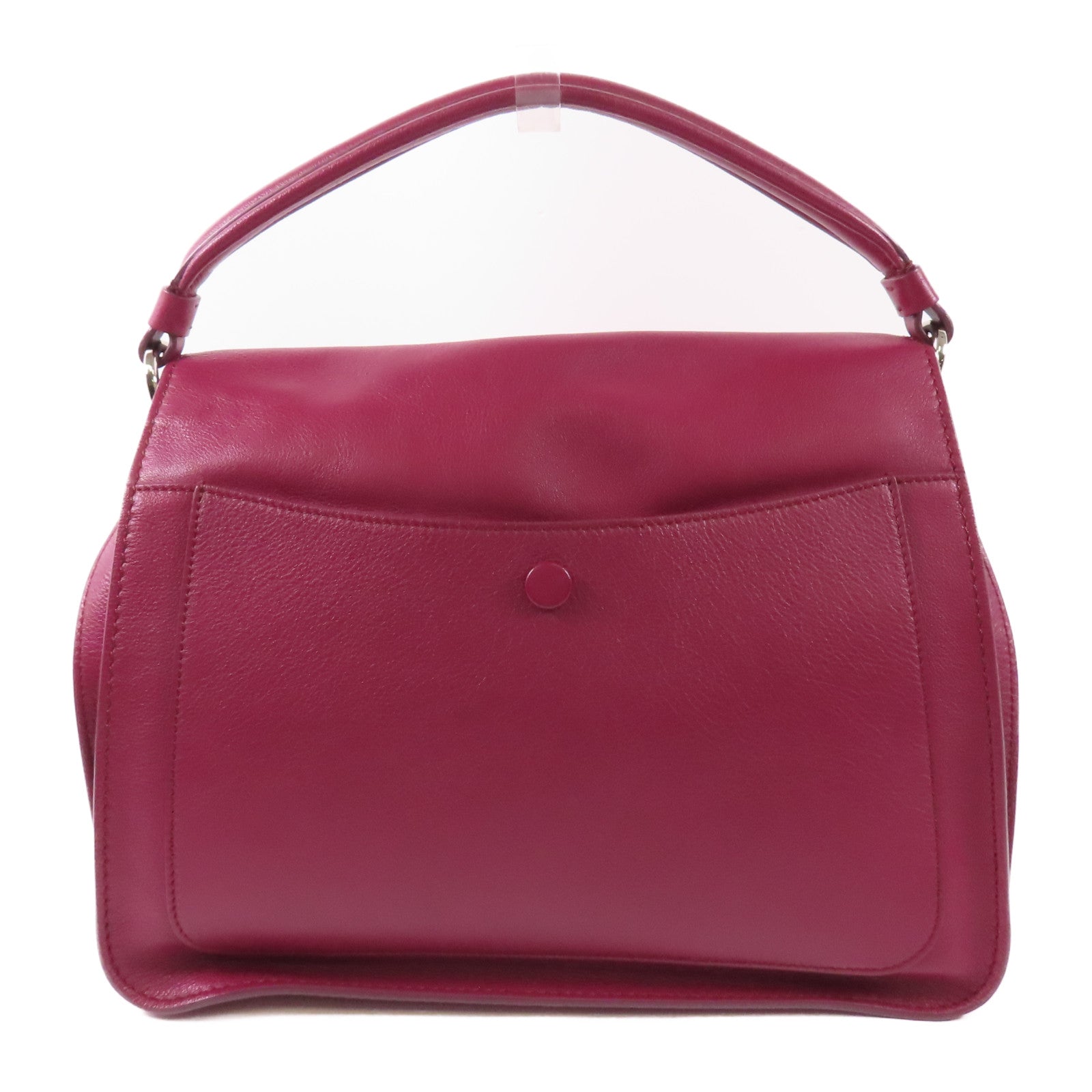 TOD'S 牛皮皮革Handbag銀扣手挽袋