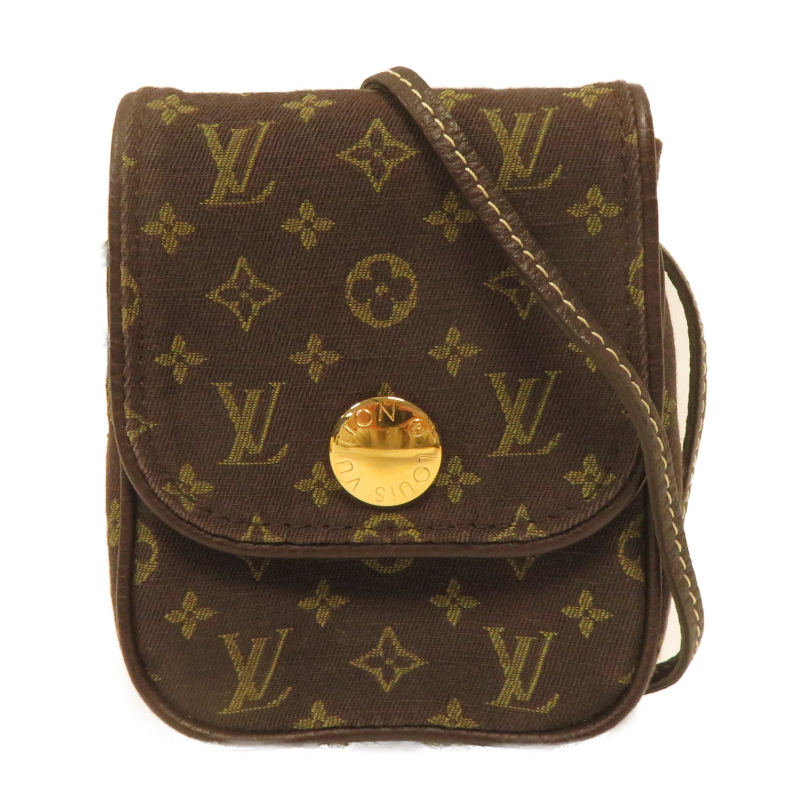 LOUIS VUITTON 【激減優惠】Monogram Pochette Cancun Pouch金扣肩背袋啡色
