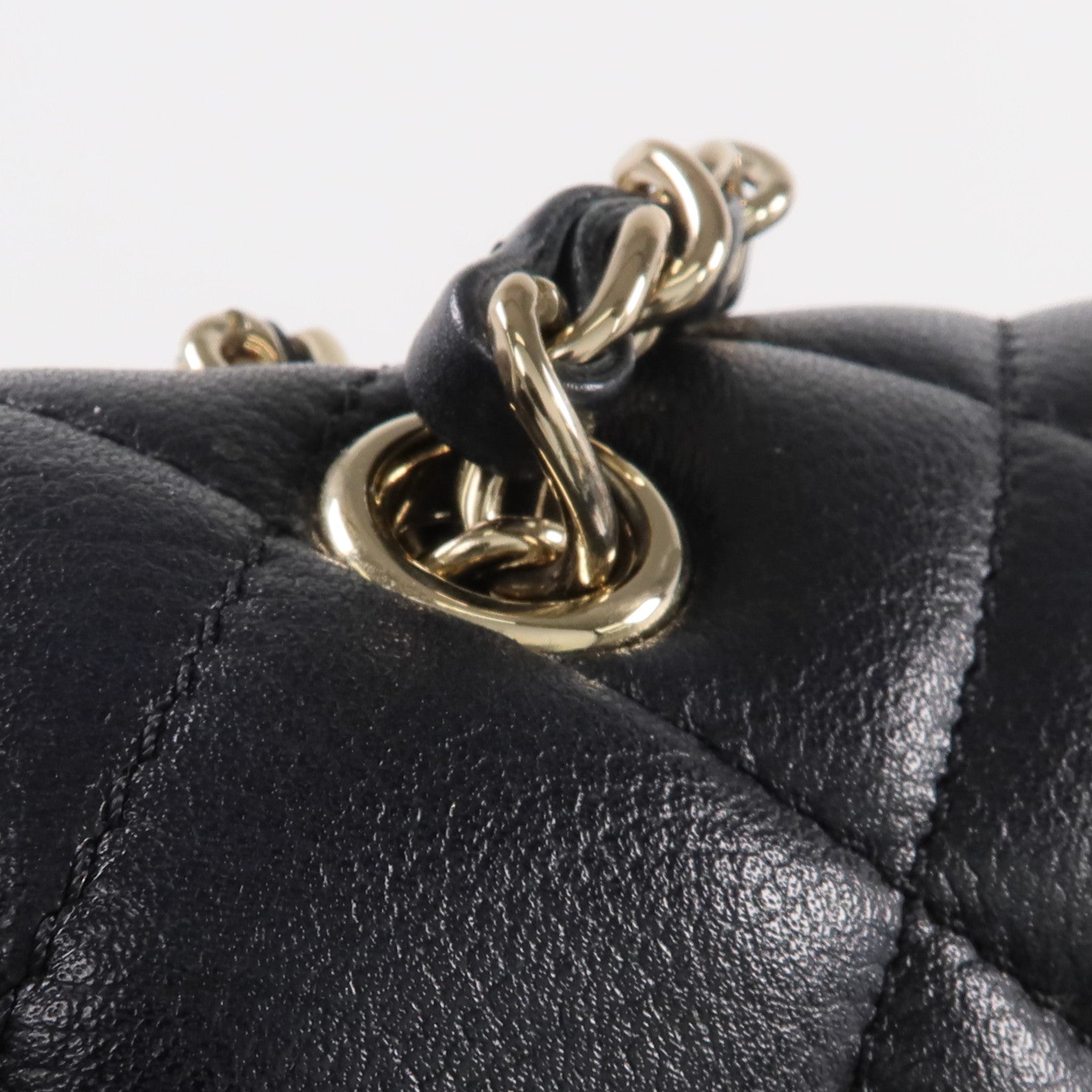 CHANEL 牛皮皮革Backpack金扣背包