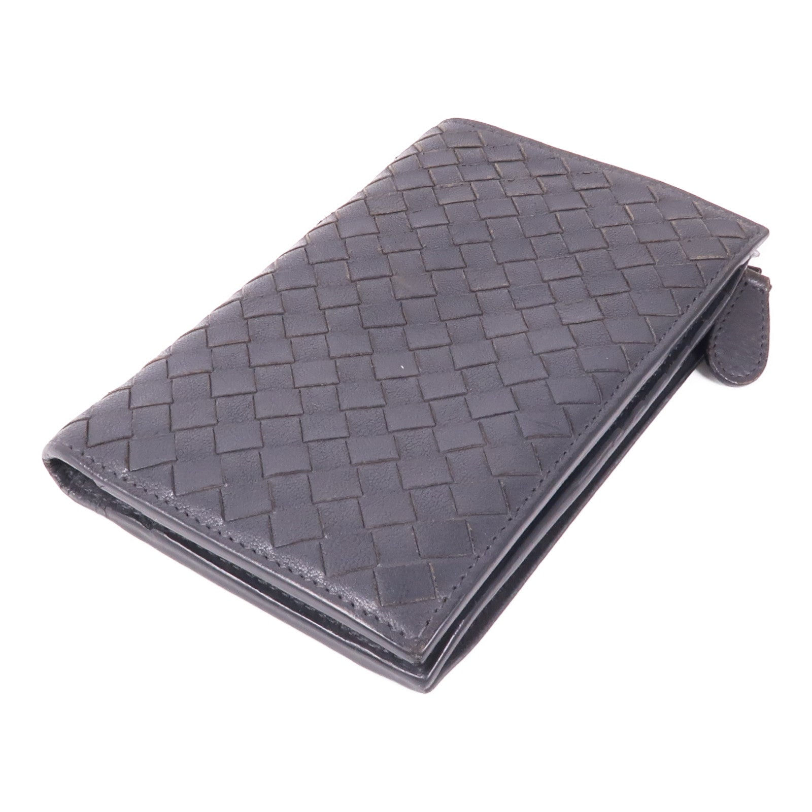 BOTTEGA VENETA 織紋皮革Wallet銀扣錢包