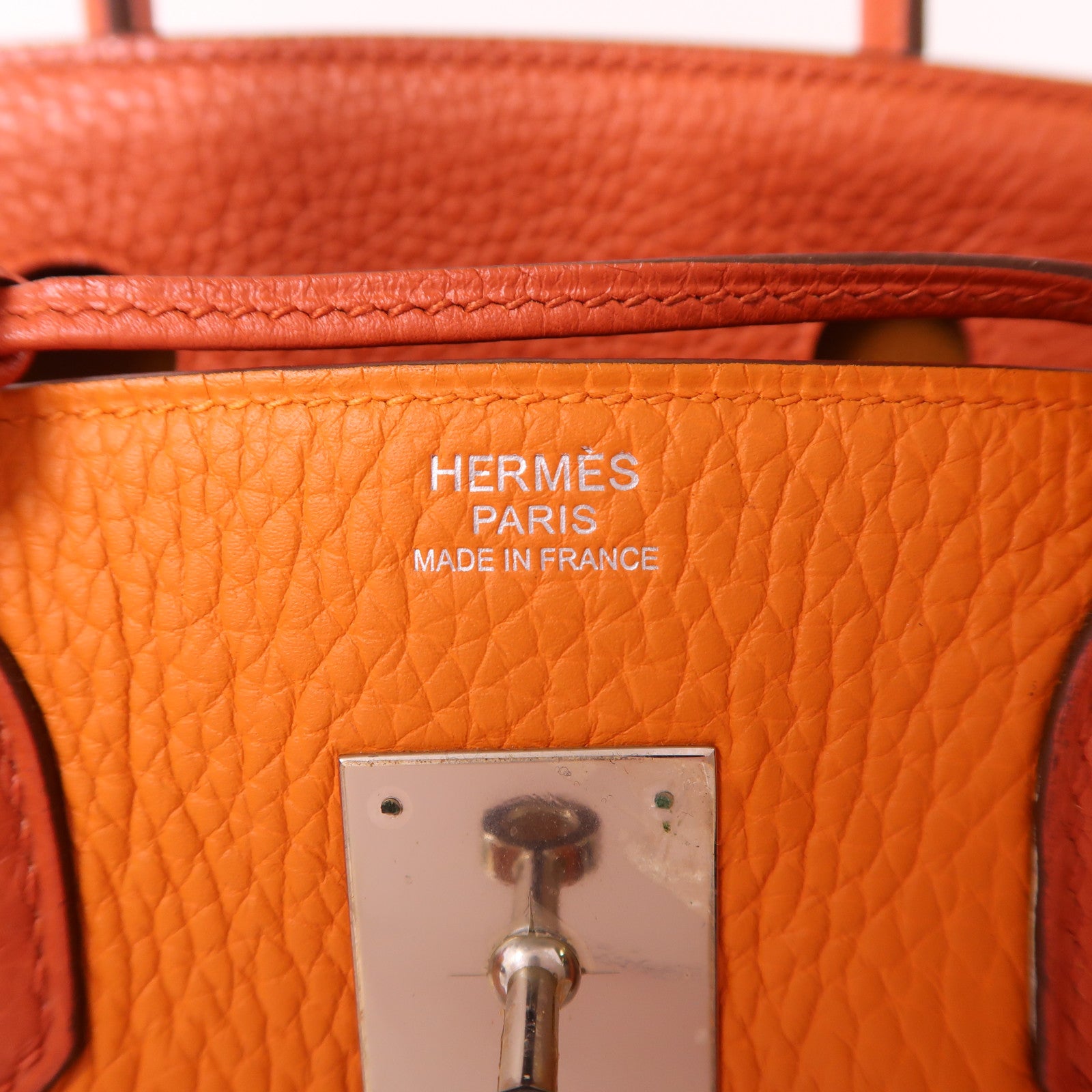 HERMES Clemence皮革Birkin 30銀扣手挽袋
