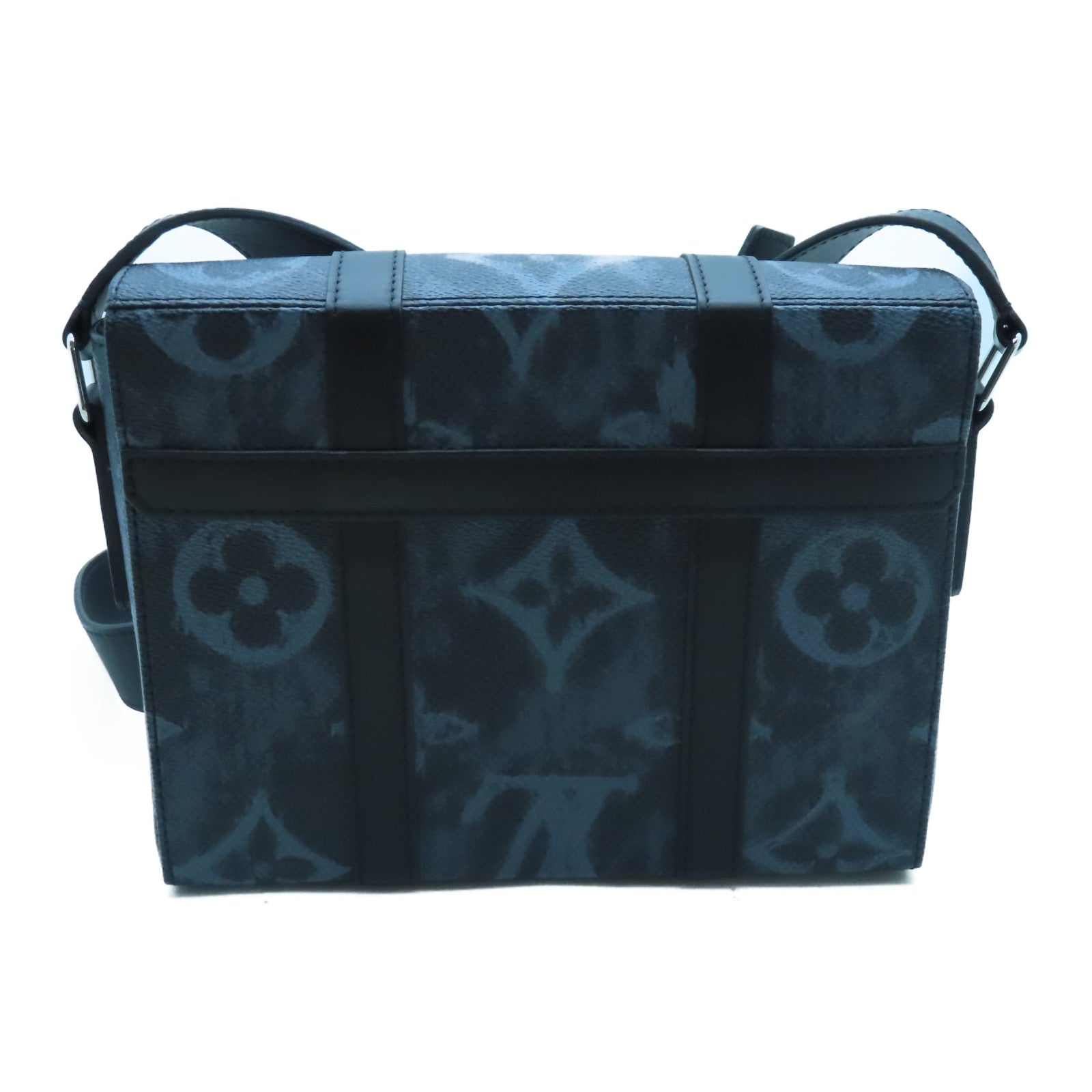 LOUIS VUITTON Monogram Pastel Noir Pastel Trunk銀扣肩背袋黑色
