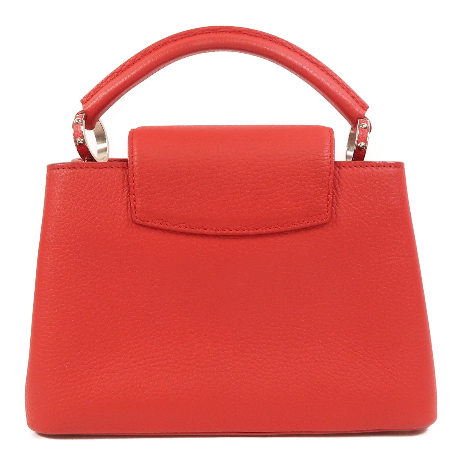 LOUIS VUITTON 【激減優惠】Taurillon Capucines BB銀扣手挽肩背兩用袋