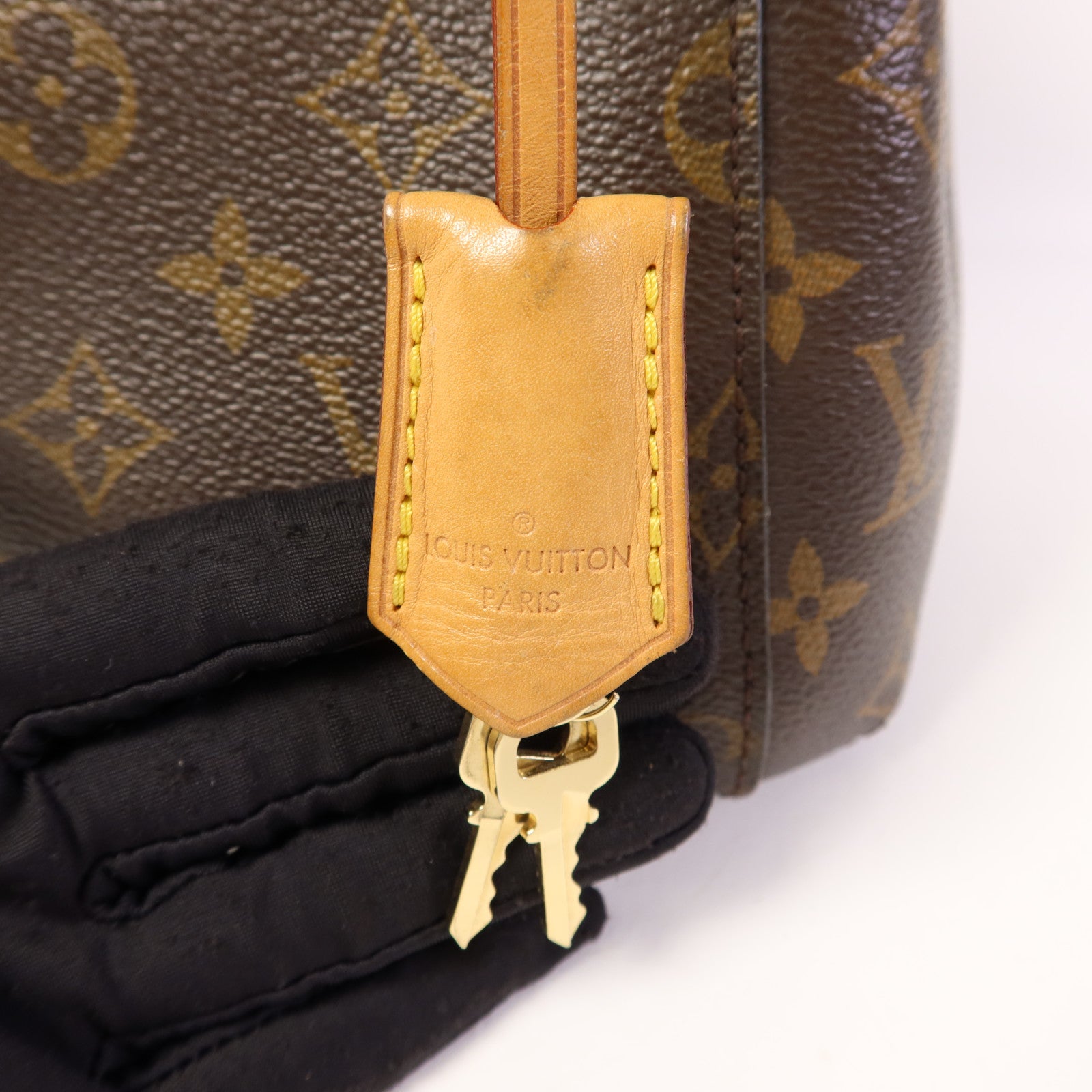 LOUIS VUITTON Monogram Montaigne BB金扣手挽肩背兩用袋棕色