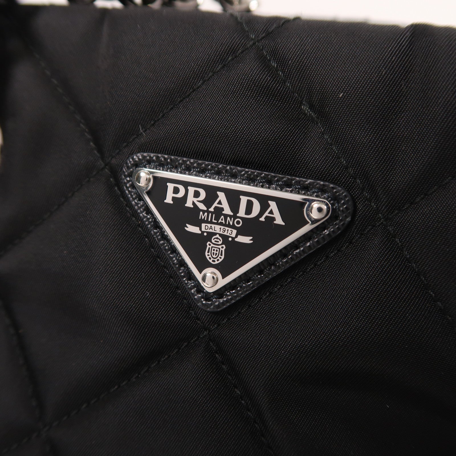 PRADA 尼龍2 Way Shoulder銀扣手挽肩背兩用袋