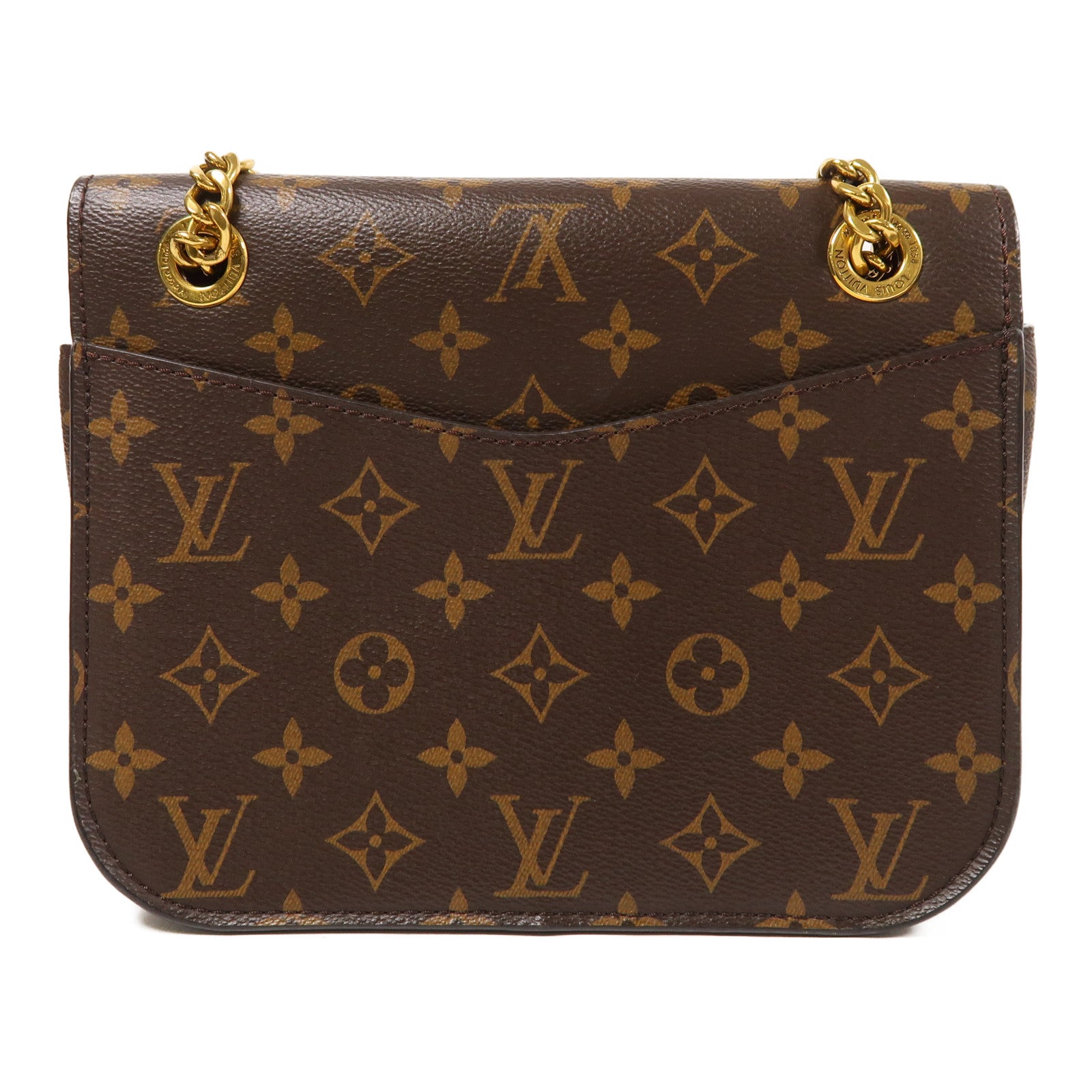 LOUIS VUITTON LV GHW Passy Shoulder Bag M45592 Monogram Brown