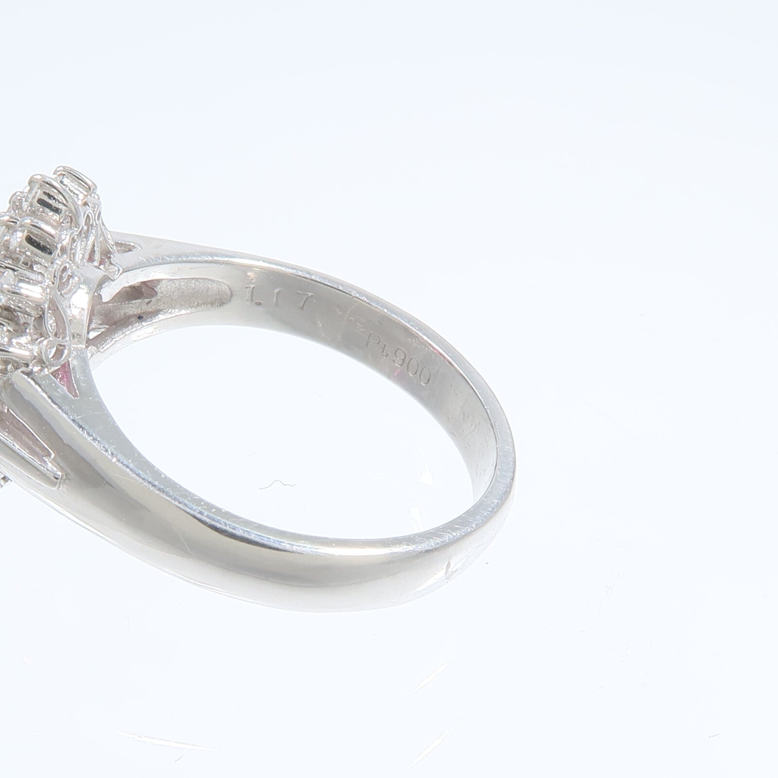 JEWELRY PT900鉑金Ruby Diamond Ring紅寶石/鑽石戒指