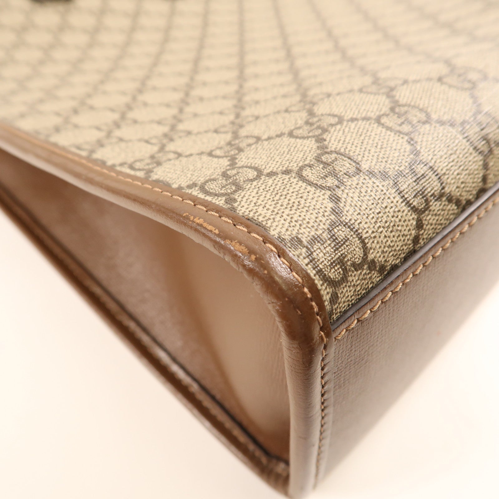 GUCCI 【激減優惠】塗層帆布GG Supreme金扣手挽肩背兩用袋