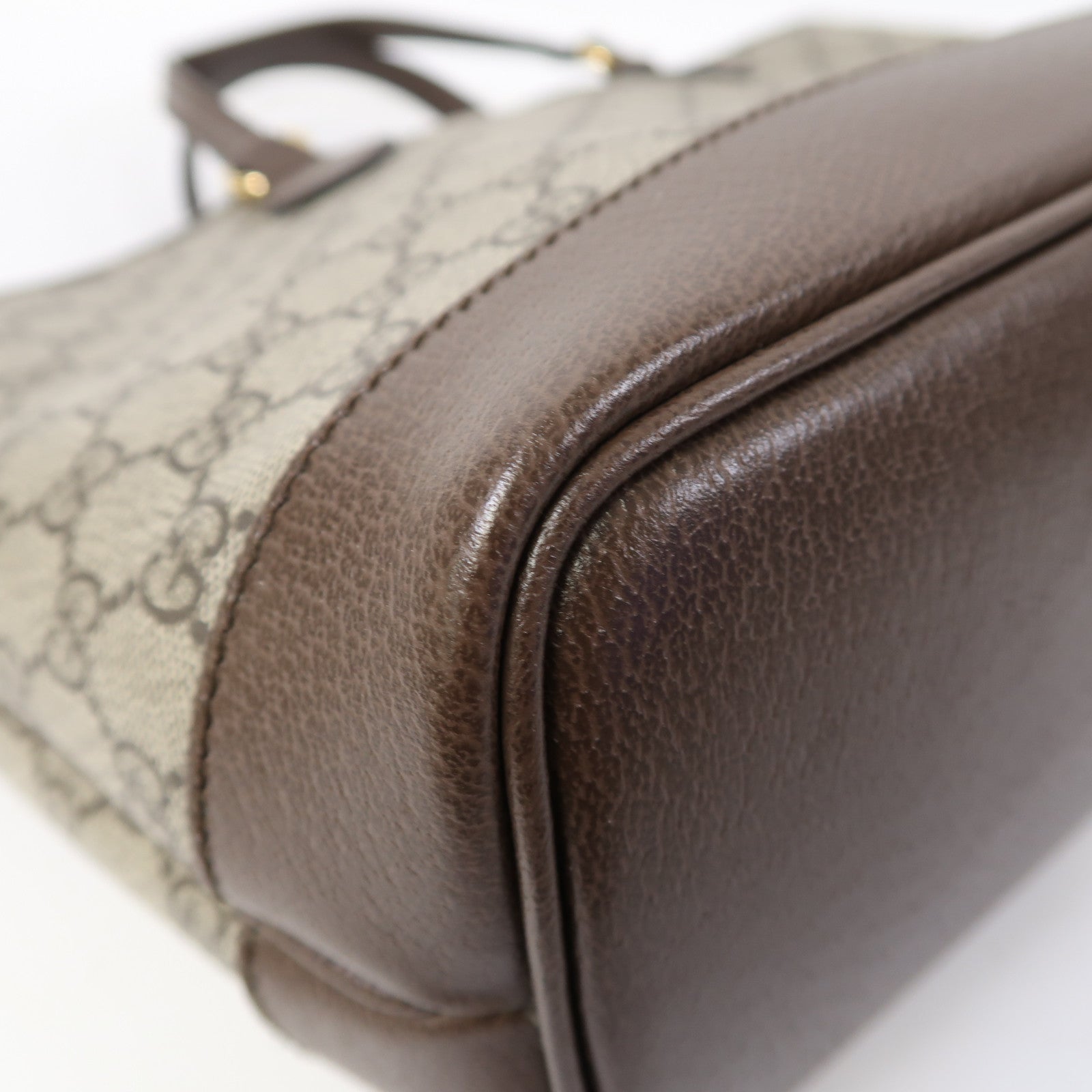 GUCCI 塗層帆布Ophidia GG金扣手挽肩背兩用袋啡色