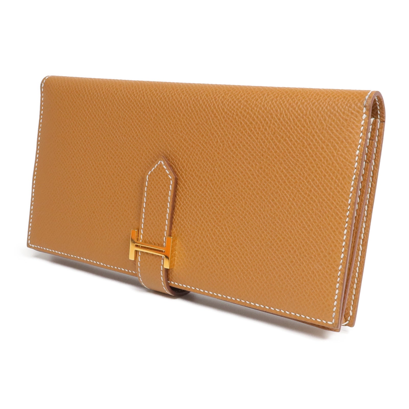 HERMES Epsom皮革Bearn Long Wallet長錢包Gold