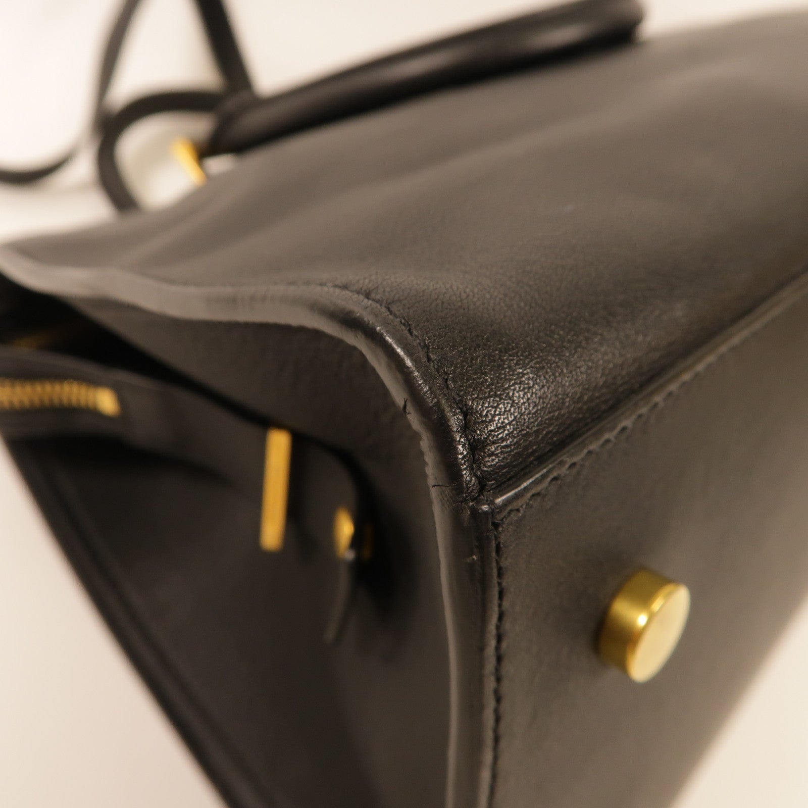 SAINT LAURENT 牛皮皮革2 Way Shoulder金扣手挽肩背兩用袋黑色