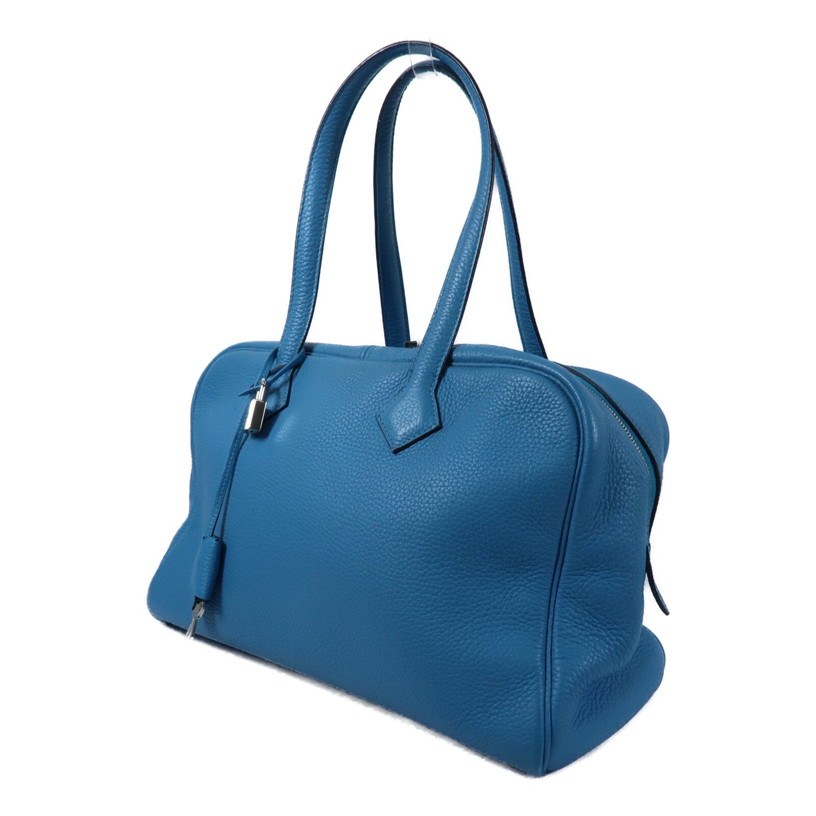 HERMES Clemence皮革Victoria 35銀扣肩背袋