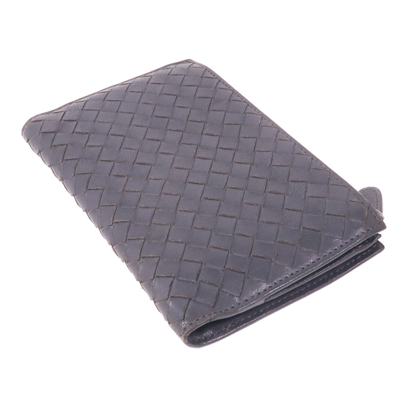 BOTTEGA VENETA 織紋皮革Wallet銀扣錢包