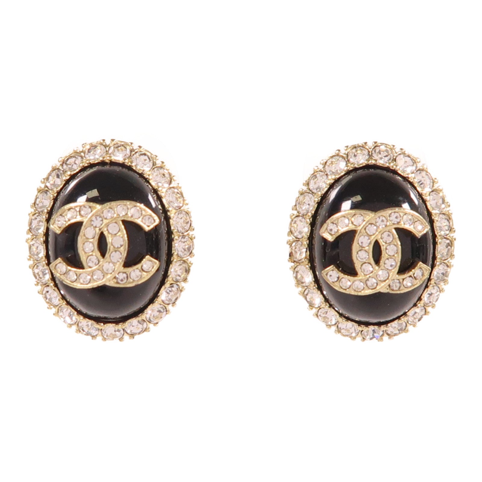 CHANEL 金屬Earrings耳環黑色