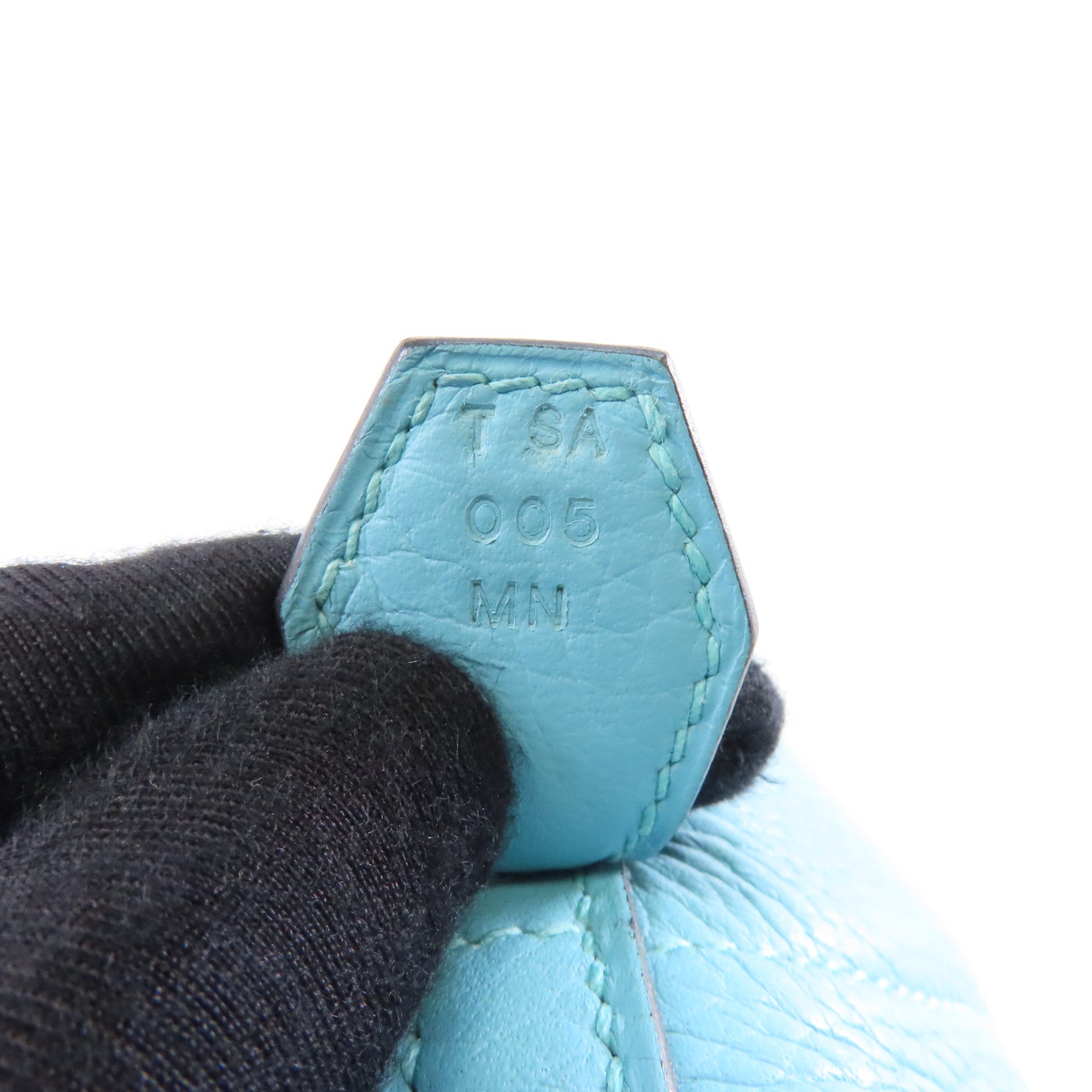 HERMES Clemence皮革Bolide 31銀扣手挽肩背兩用袋Bleu Atoll環礁藍色