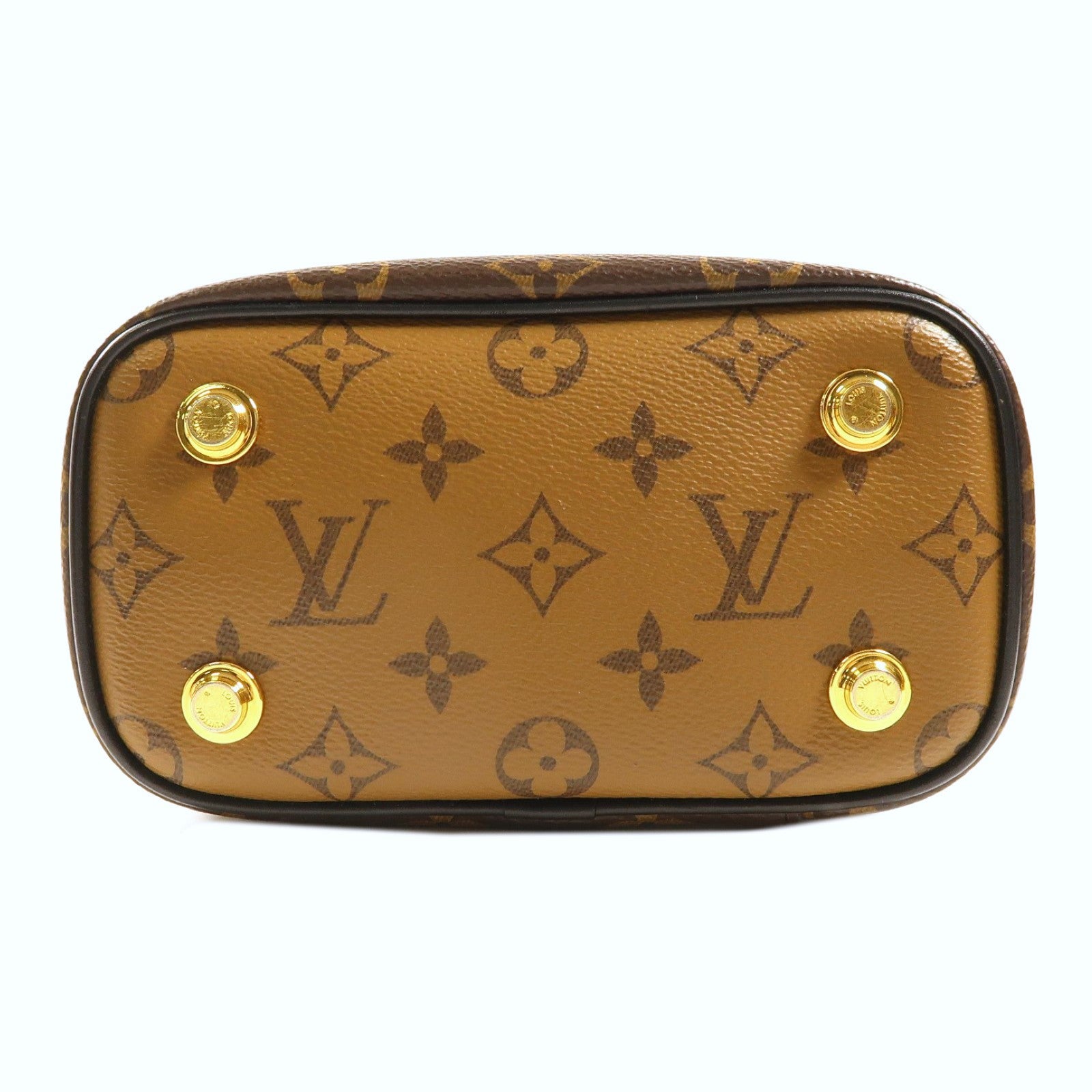 LOUIS VUITTON Monogram Vanity PM金扣手挽肩背兩用袋啡色