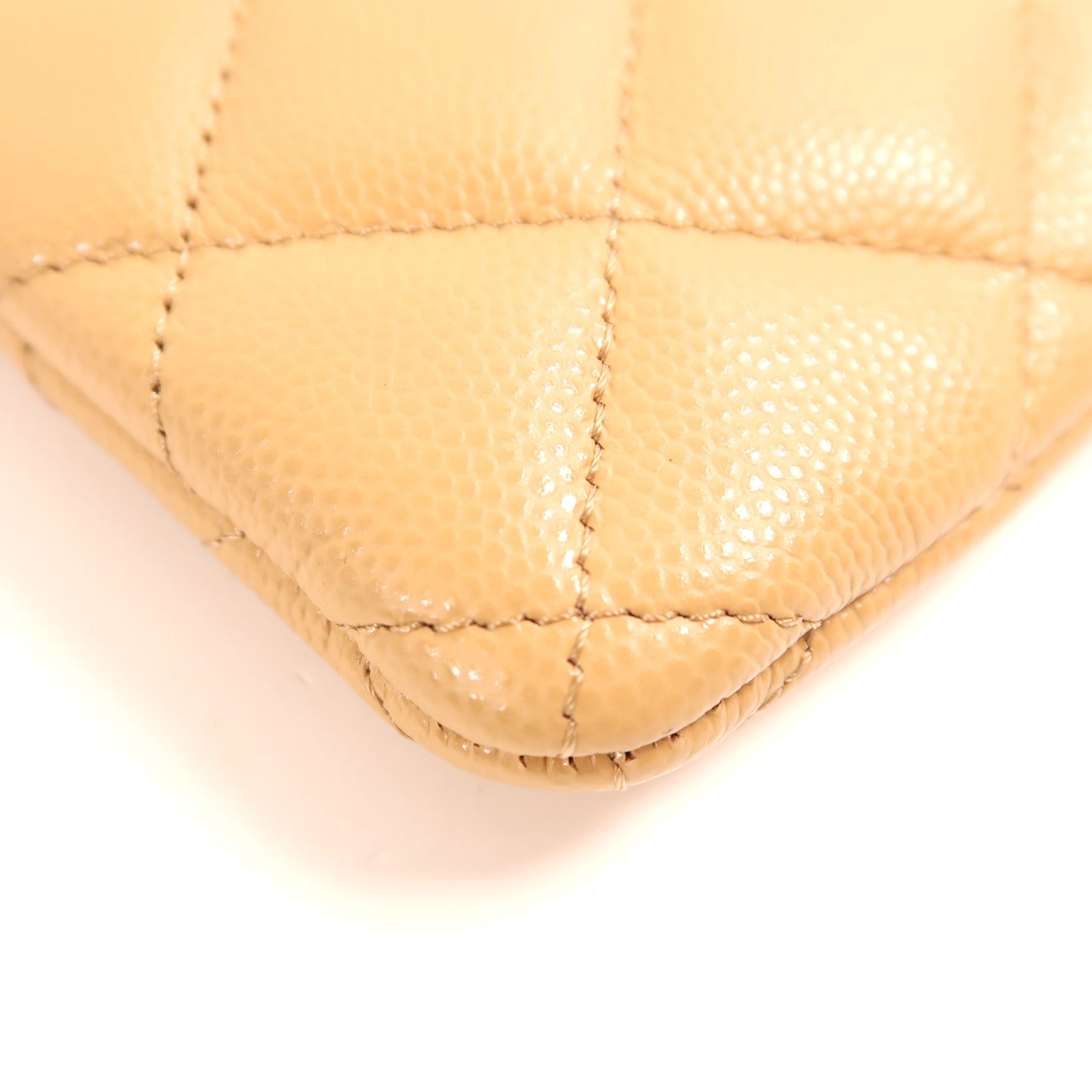 CHANEL 牛皮皮革Pouch金扣手拿包