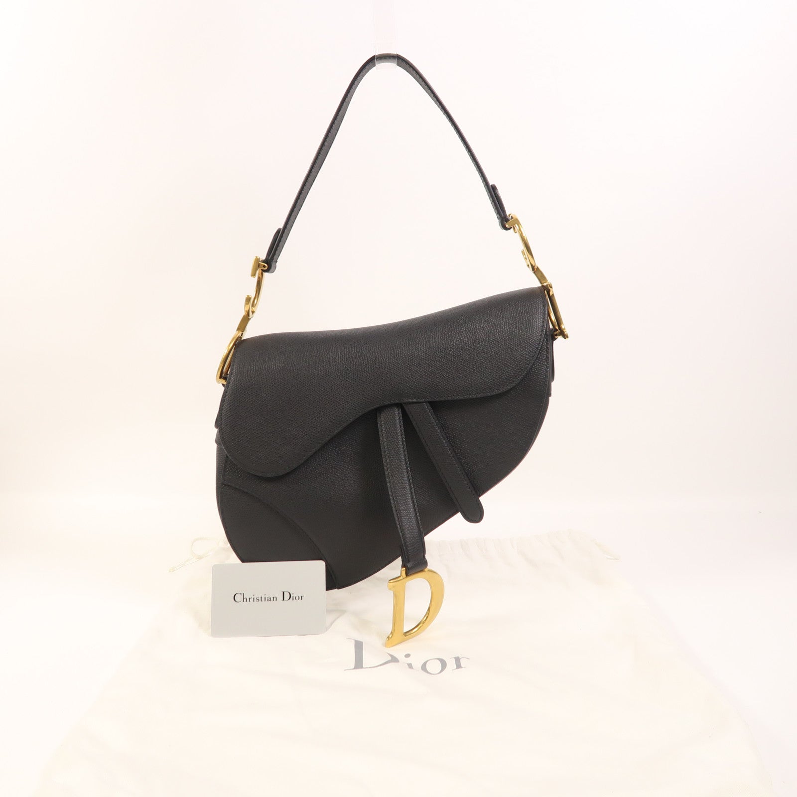Dior 牛皮皮革Saddle Medium金扣肩背袋