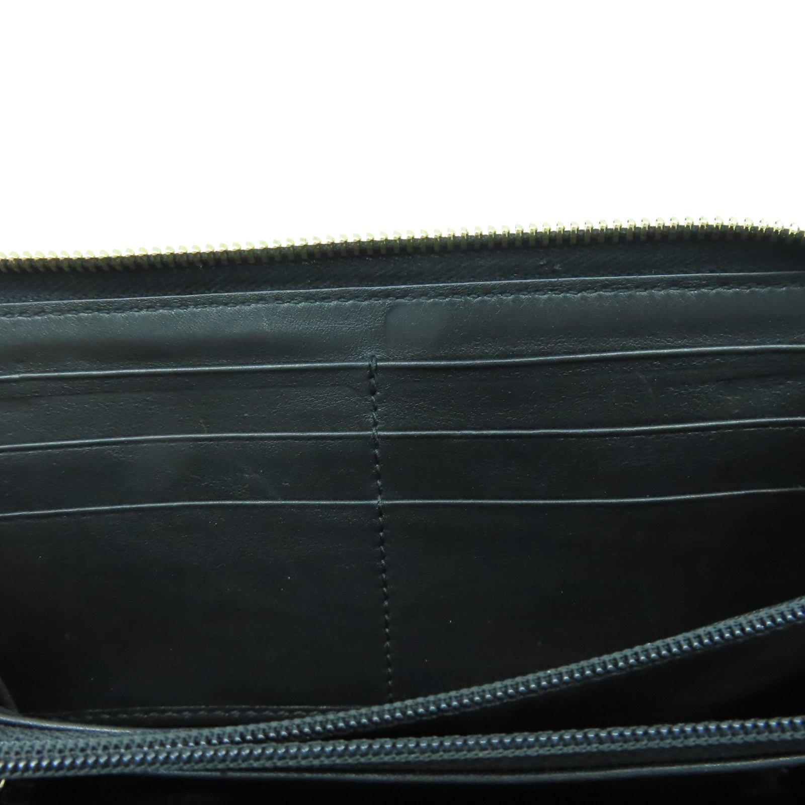 GUCCI 【激減優惠】牛皮皮革Zipper Long Wallet金扣長錢包黑色