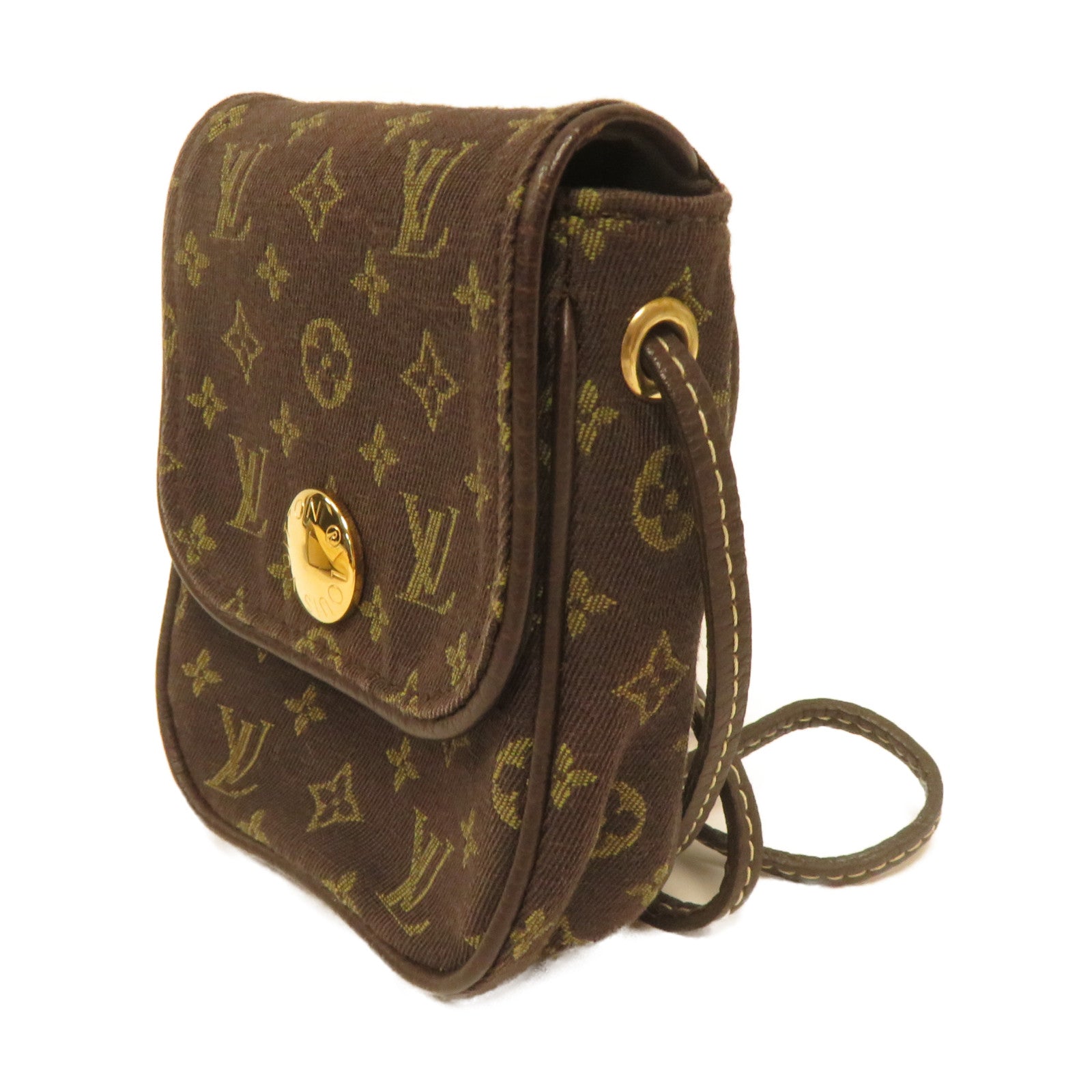 LOUIS VUITTON 【激減優惠】Monogram Pochette Cancun Pouch金扣肩背袋啡色