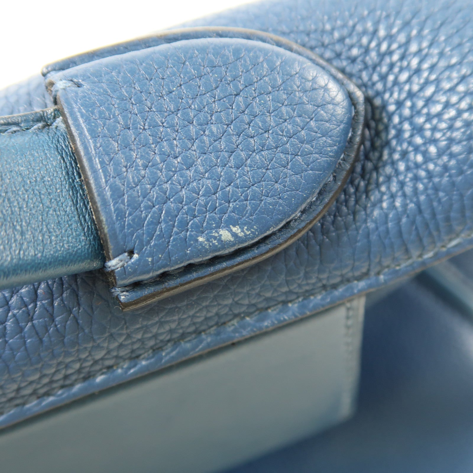 HERMES Clemence皮革24/24 29cm銀扣手挽肩背兩用袋Deep Bleu