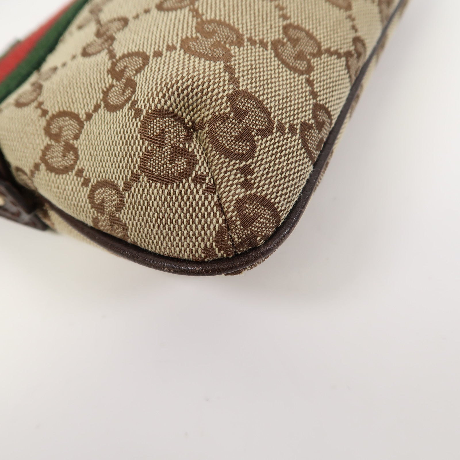 GUCCI 帆布Shoulder Bag金扣肩背袋啡色