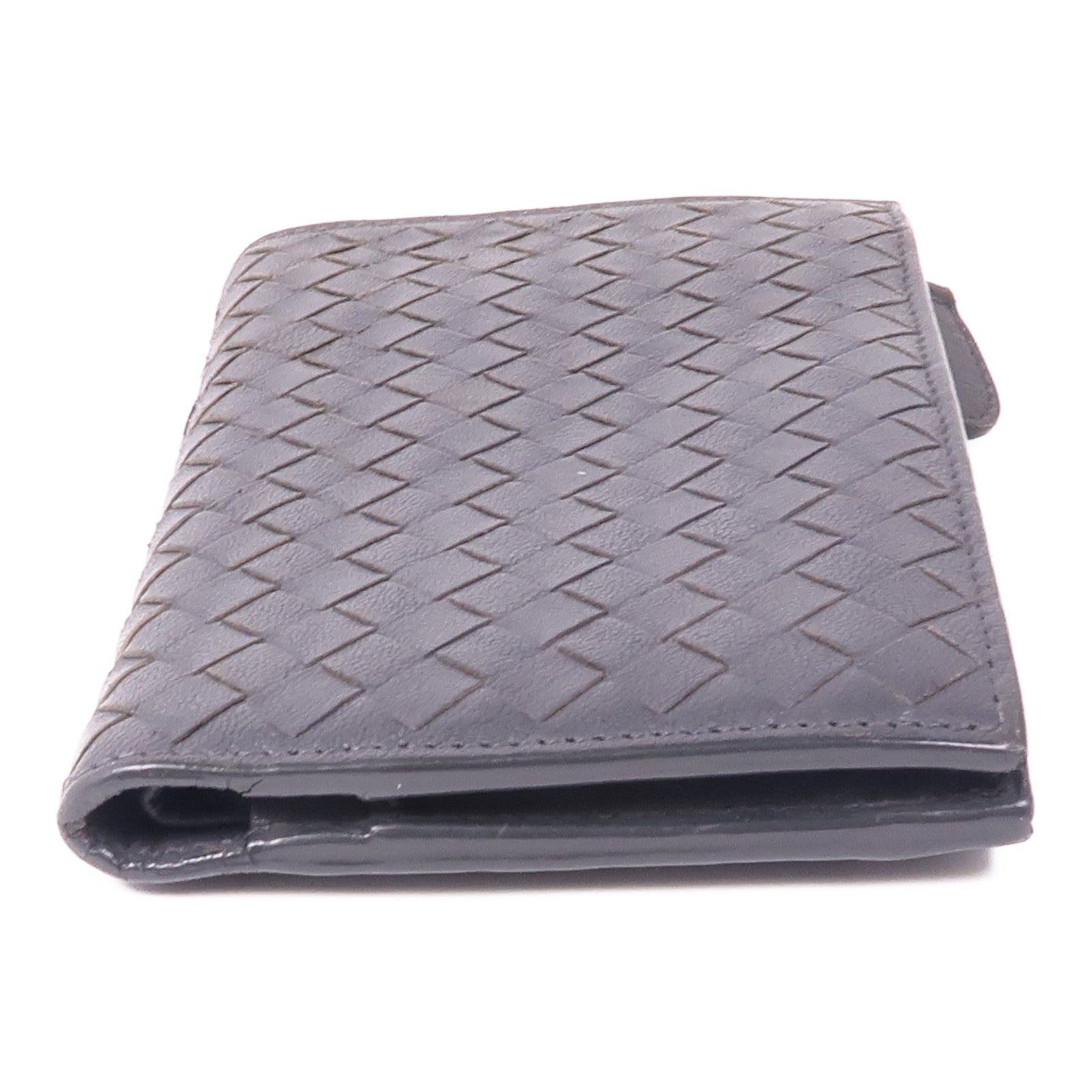 BOTTEGA VENETA 織紋皮革Wallet銀扣錢包