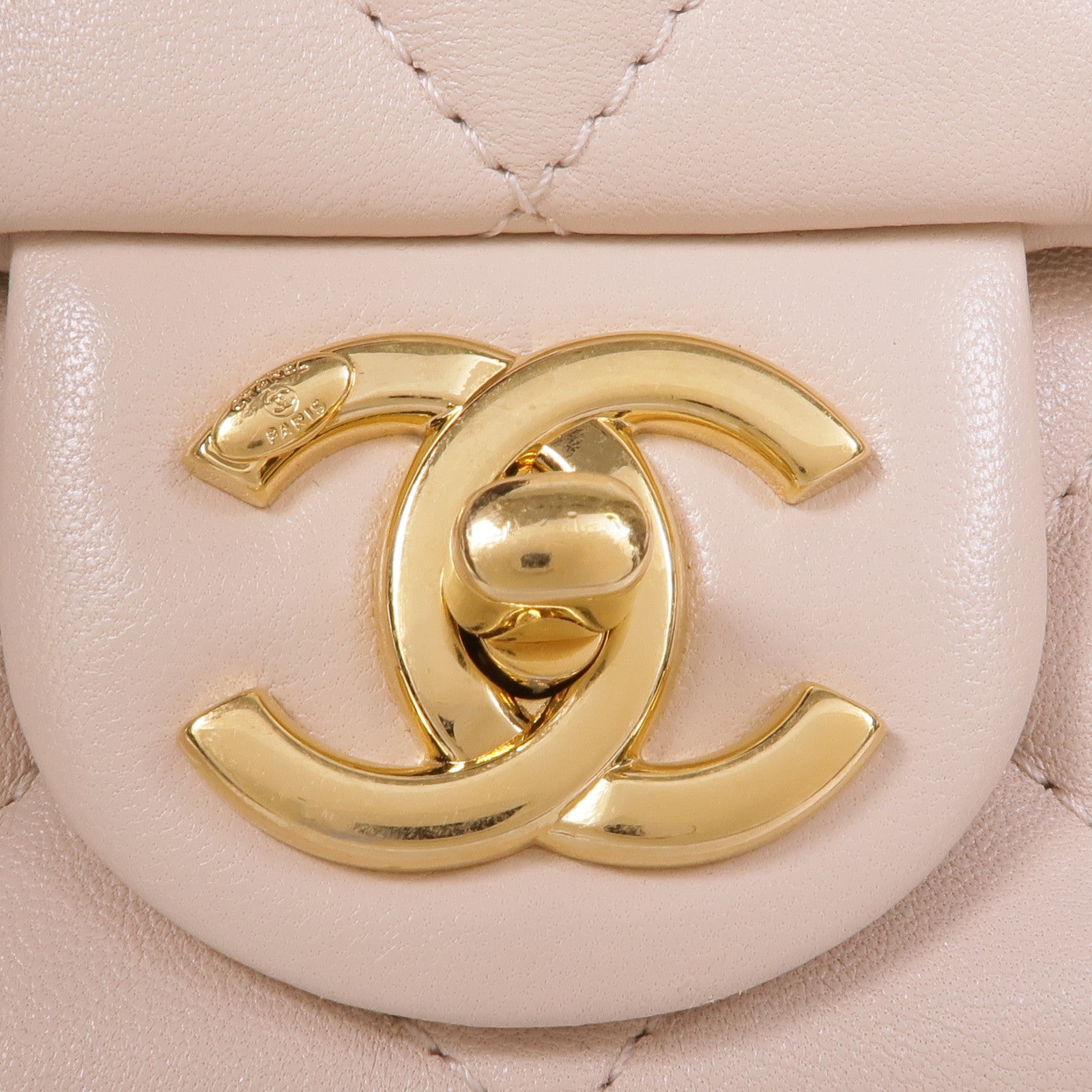CHANEL 羊皮皮革Chain Shoulder Bag金扣鏈帶肩背袋