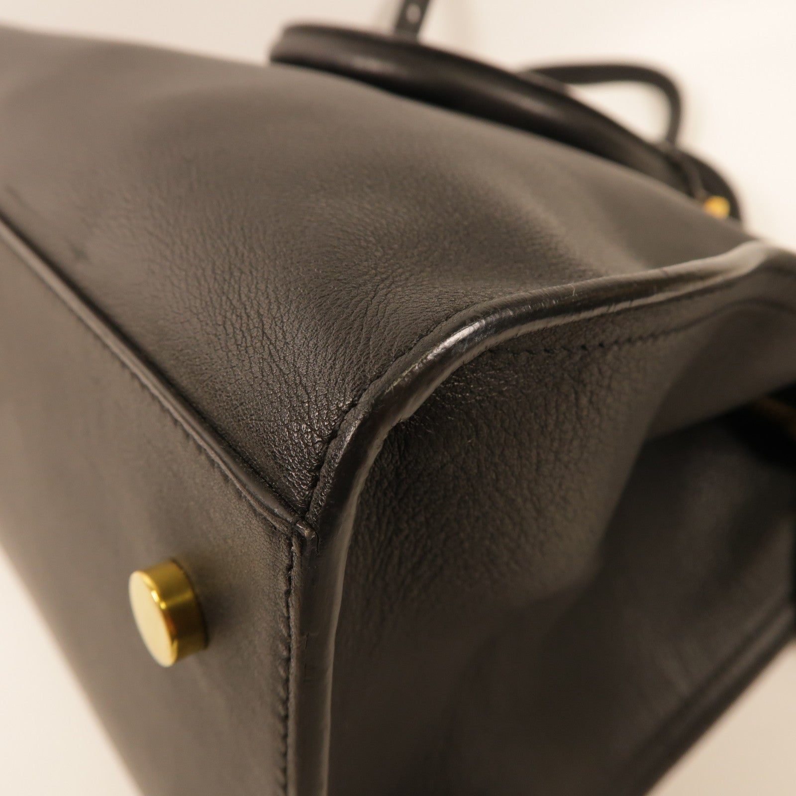 SAINT LAURENT 牛皮皮革2 Way Shoulder金扣手挽肩背兩用袋黑色