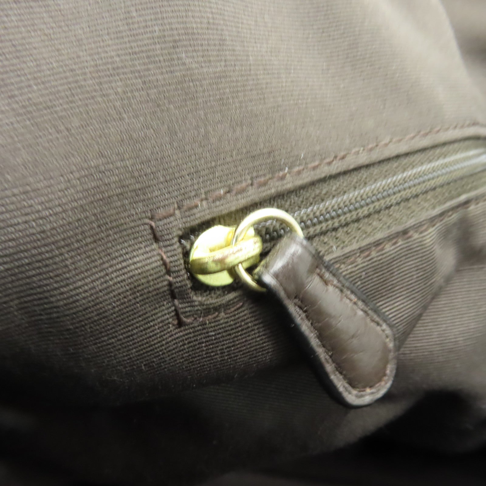 COACH 帆布Shoulder Bag金扣肩背袋棕色