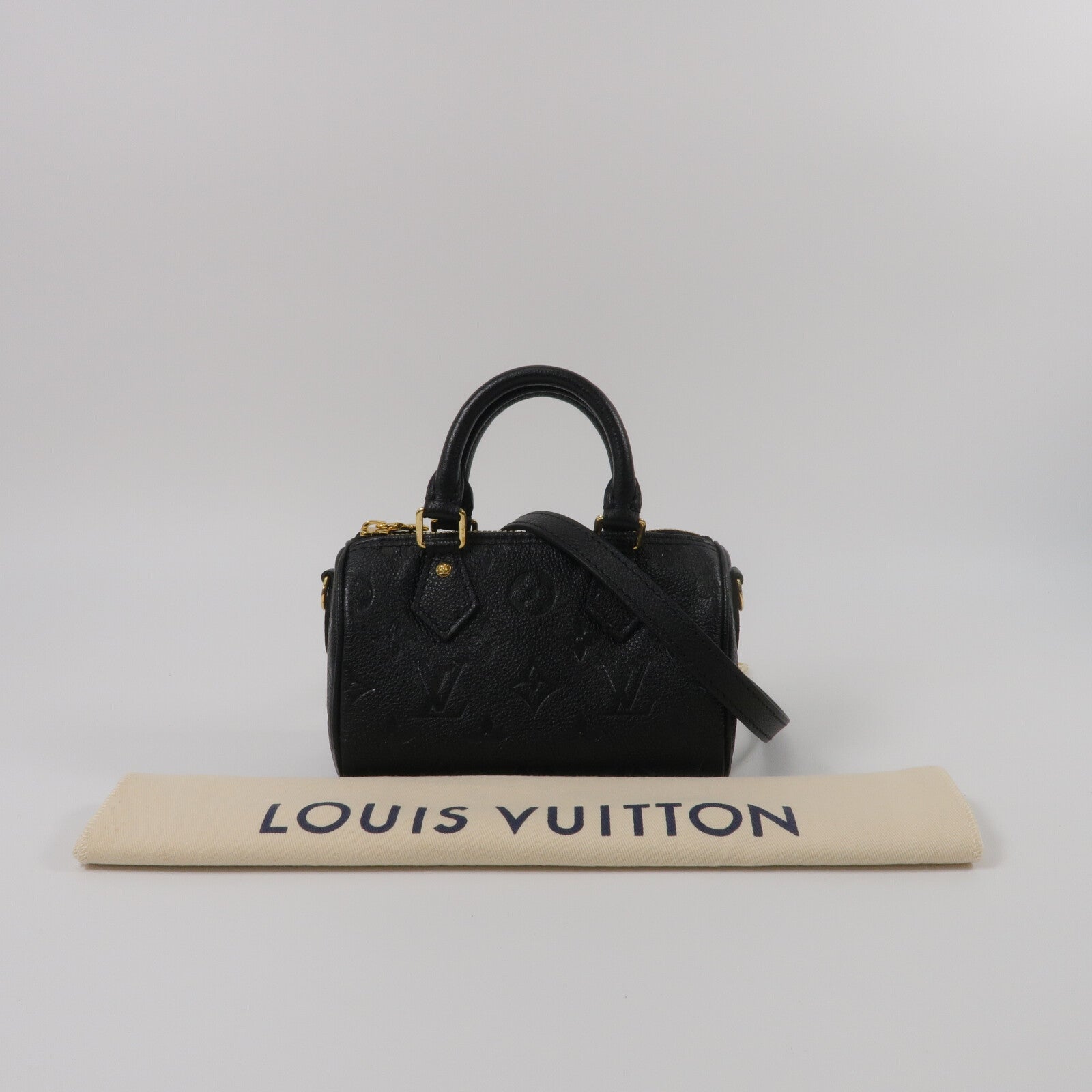 LOUIS VUITTON Monogram Empreinte Nano Speedy手挽肩背兩用袋