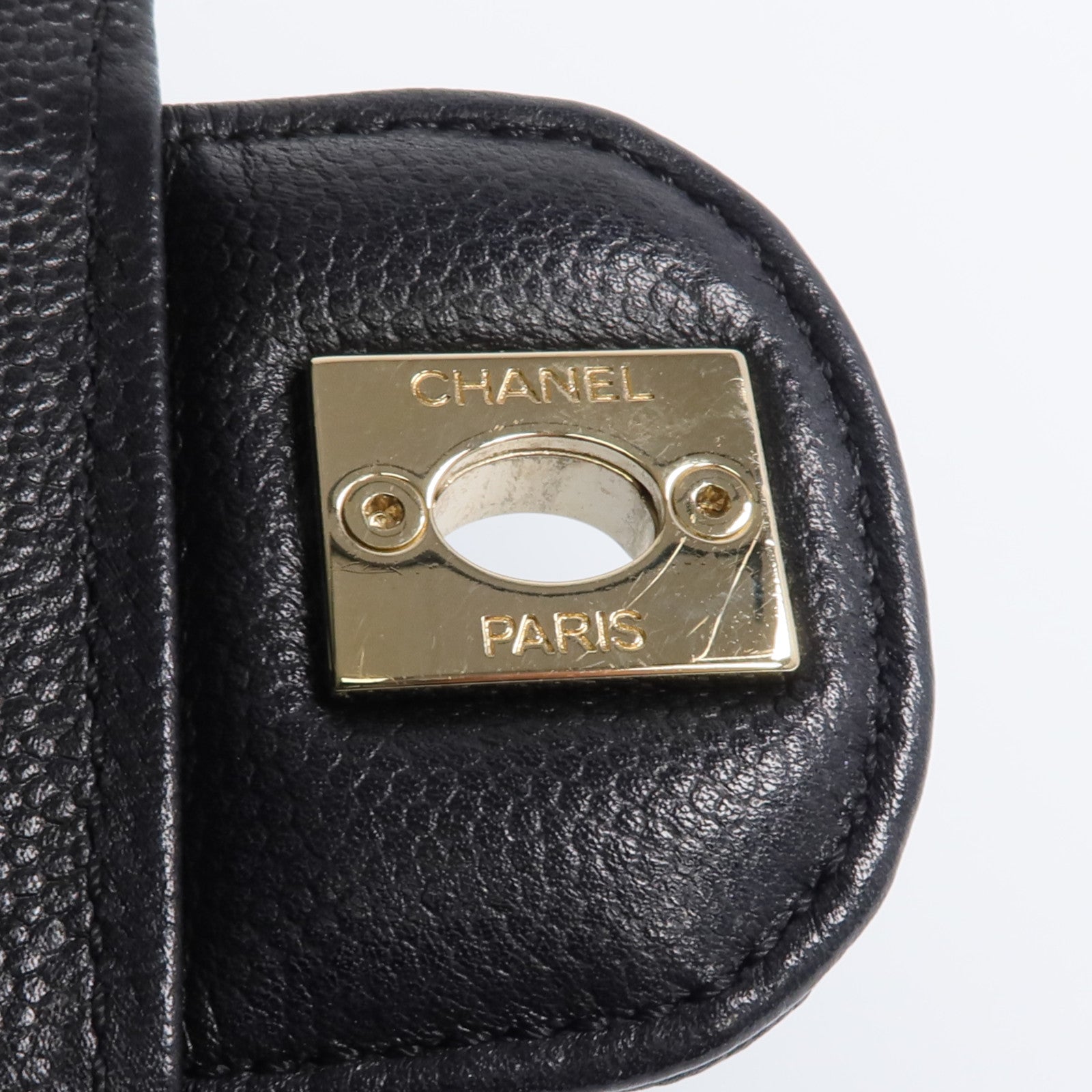 CHANEL 牛皮皮革Backpack金扣背包