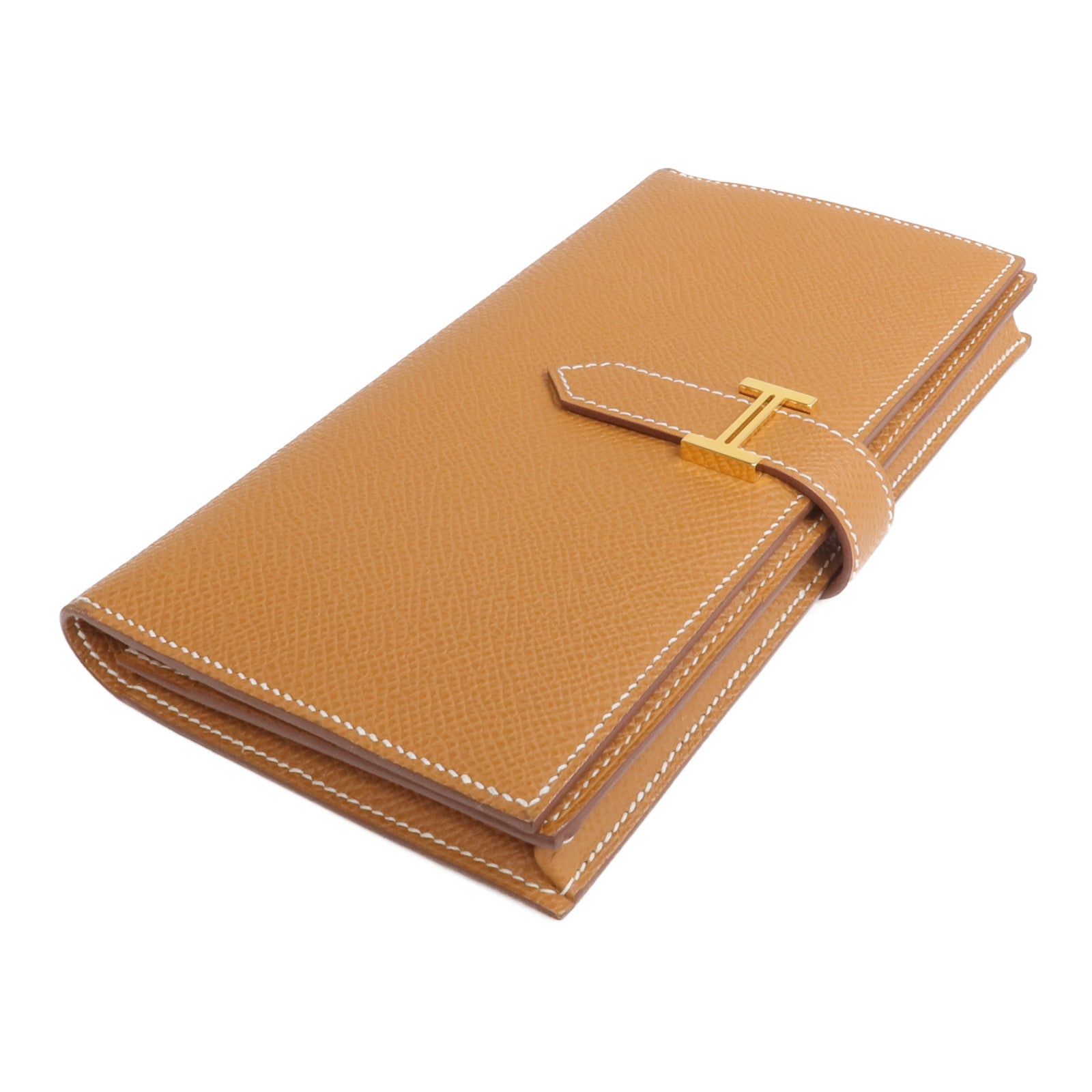 HERMES Epsom皮革Bearn Long Wallet長錢包Gold