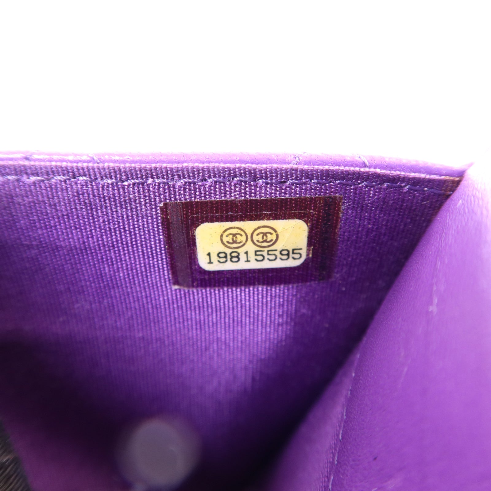 CHANEL 羊皮皮革Boy Bifold Wallet銀扣錢包