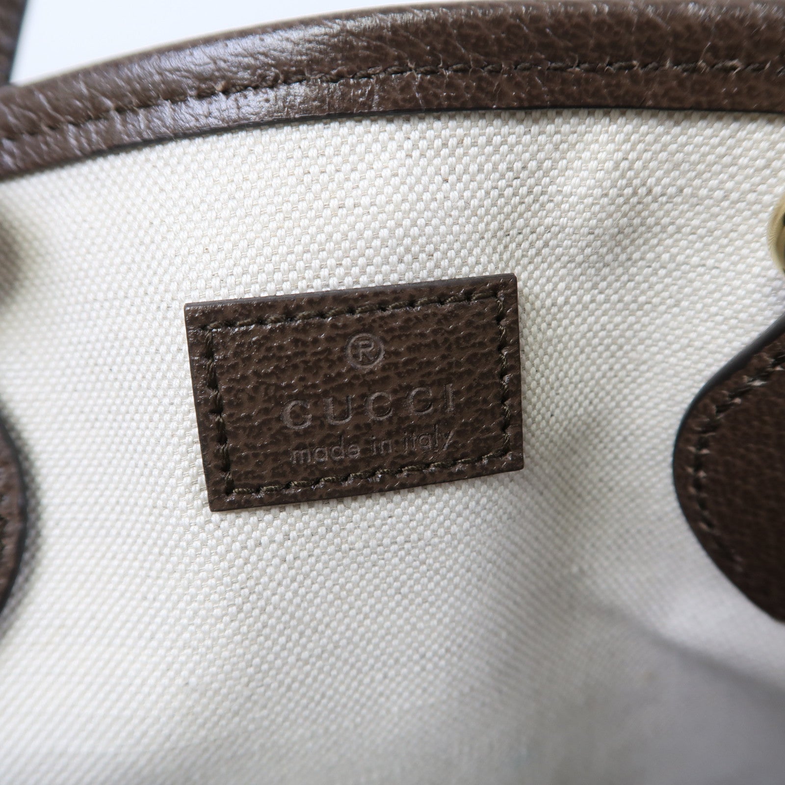 GUCCI 塗層帆布Ophidia GG金扣手挽肩背兩用袋啡色