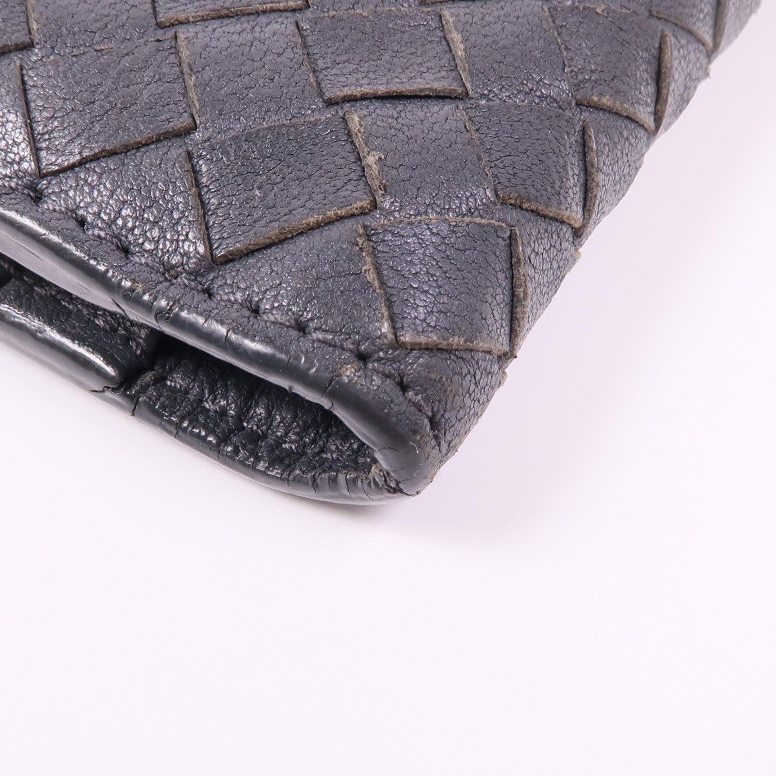 BOTTEGA VENETA 織紋皮革Wallet銀扣錢包