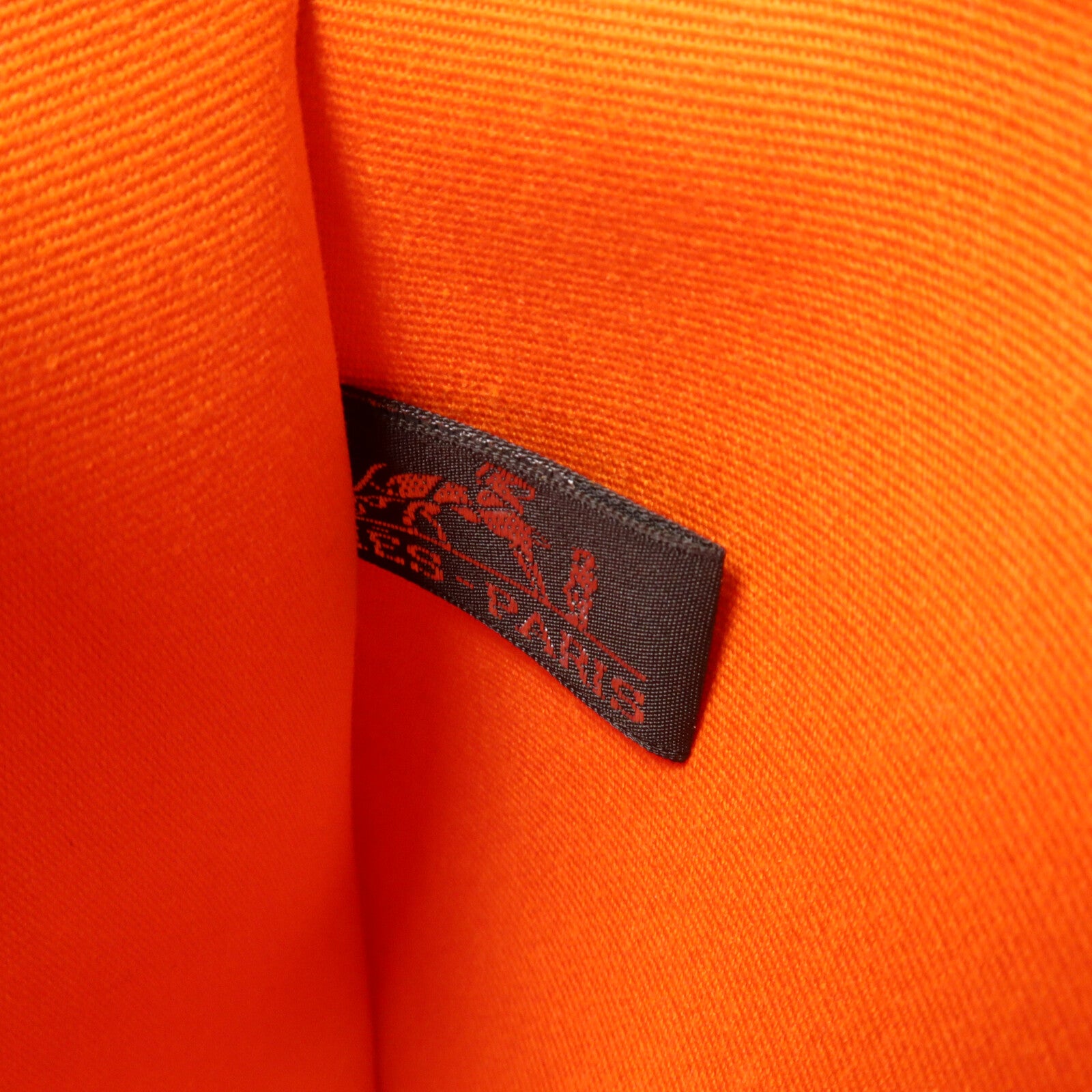 HERMES 帆布Herbag MM手挽肩背兩用袋Orange
