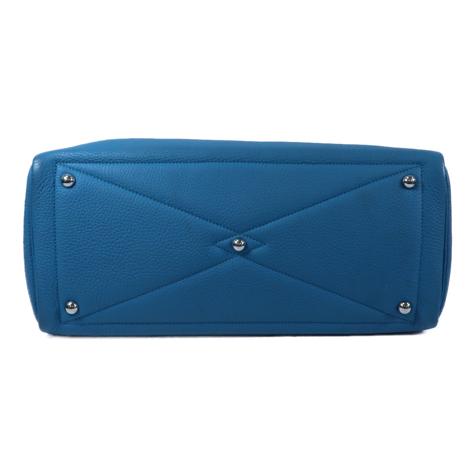 HERMES Clemence皮革Victoria 35銀扣肩背袋