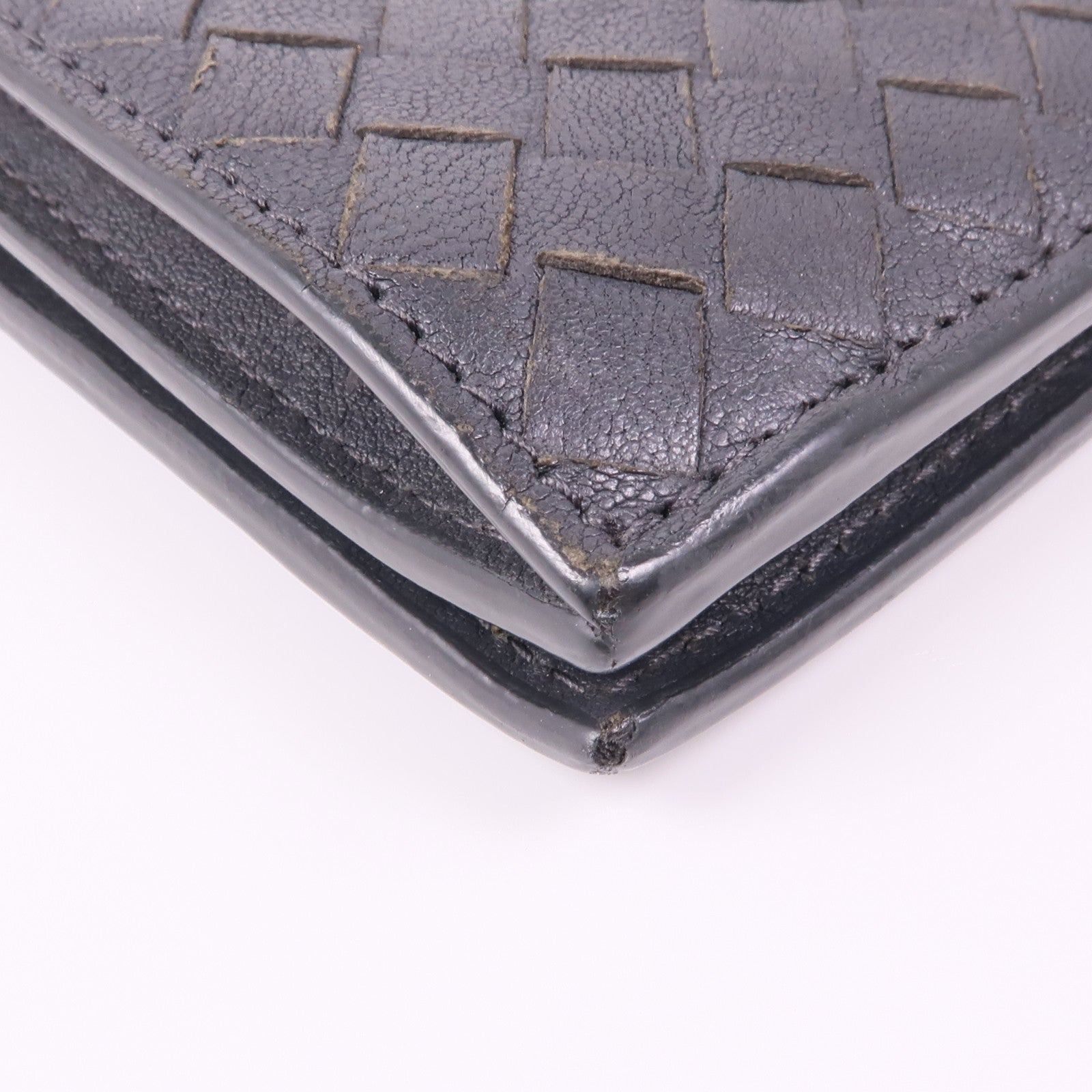 BOTTEGA VENETA 織紋皮革Wallet銀扣錢包