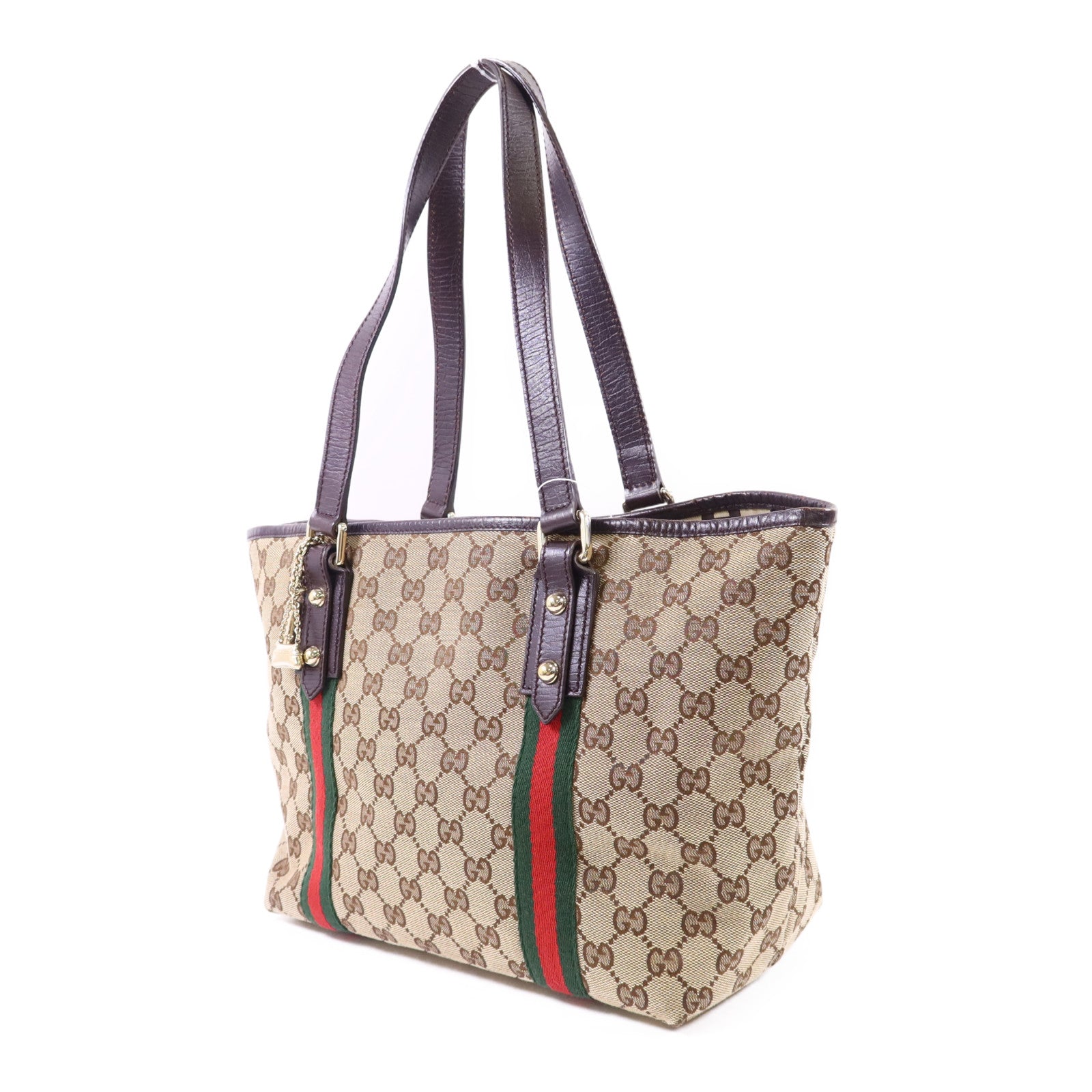 GUCCI 帆布Tote Bag金扣手挽袋