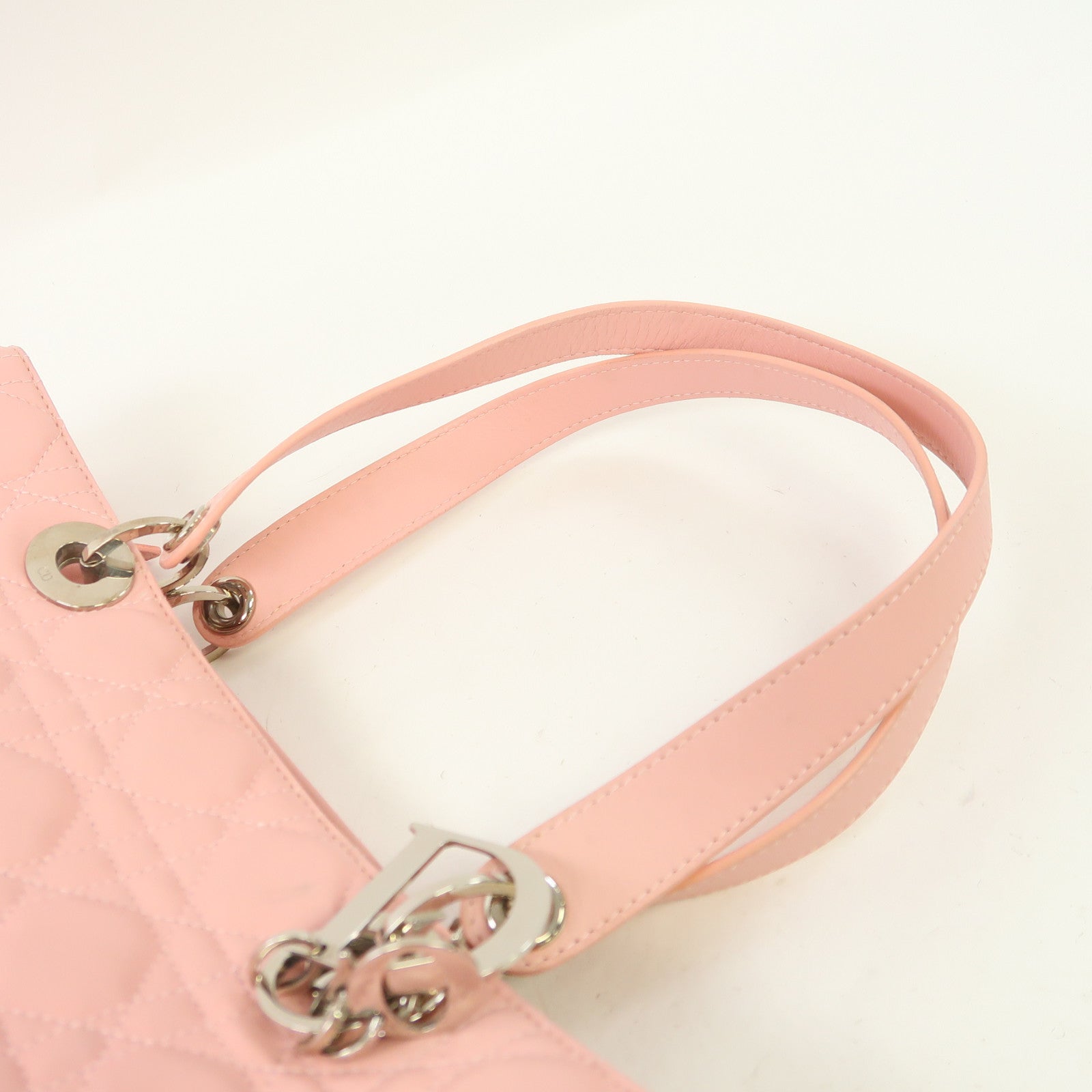 Dior 牛皮皮革Shoulder Bag銀扣肩背袋粉紅色