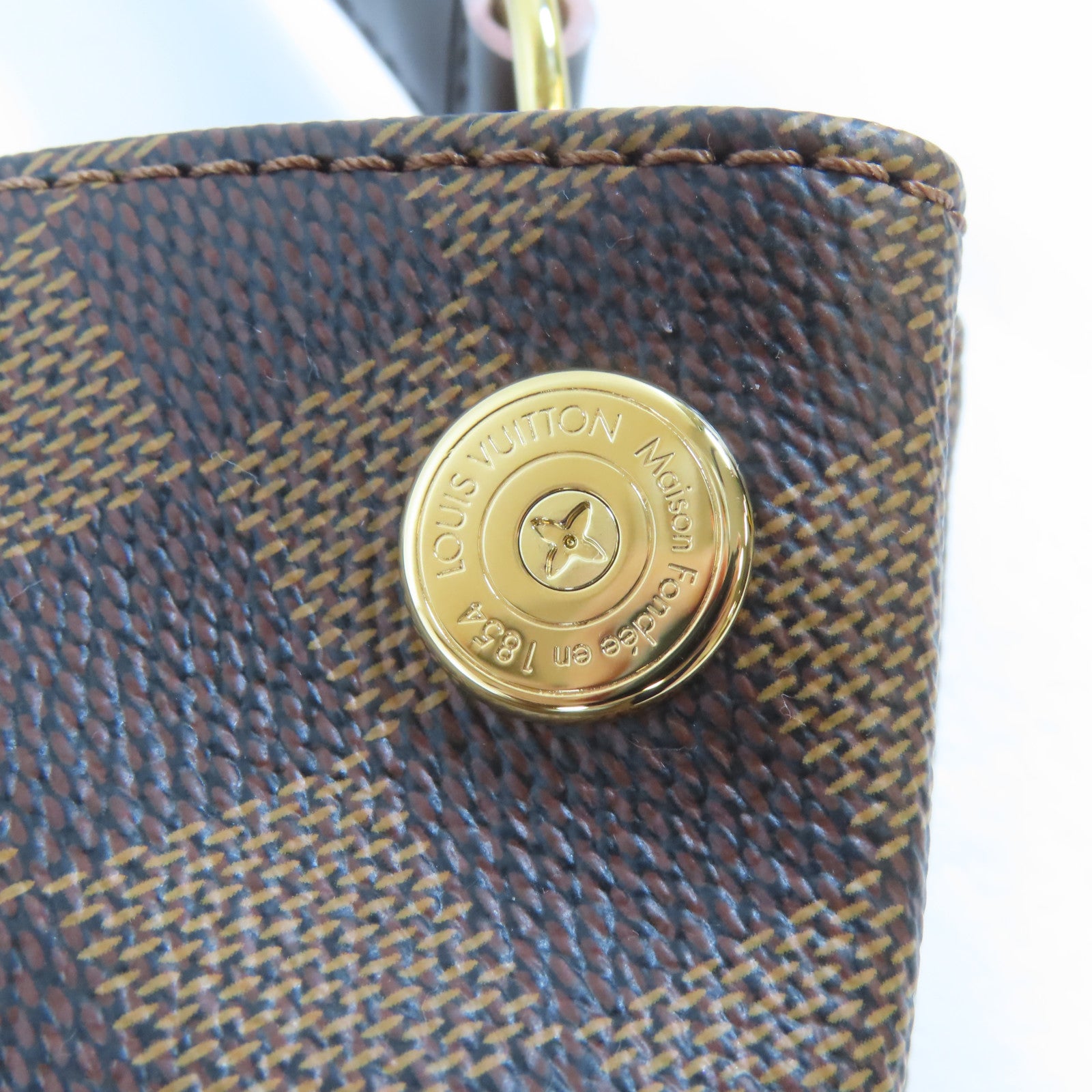 LOUIS VUITTON Damier Cassa Hobo Bag金扣肩背袋啡色