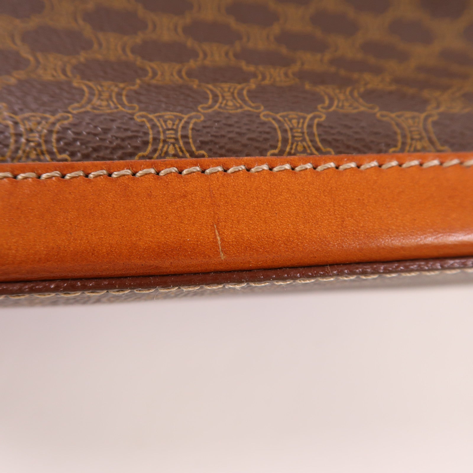 CELINE 塗層帆布Macadam Handbag金扣手挽袋